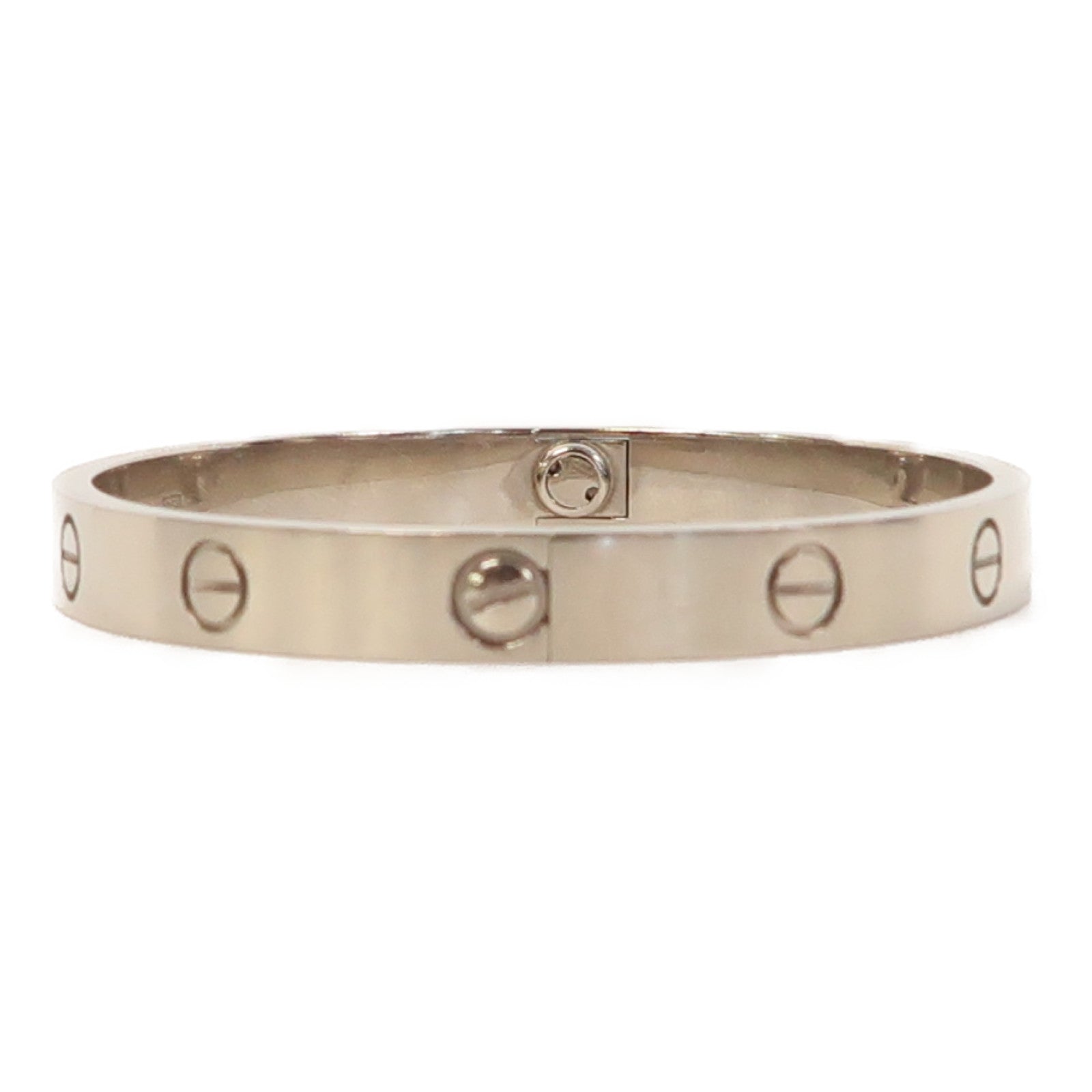 CARTIER 18K白金Love Bracelet手鐲
