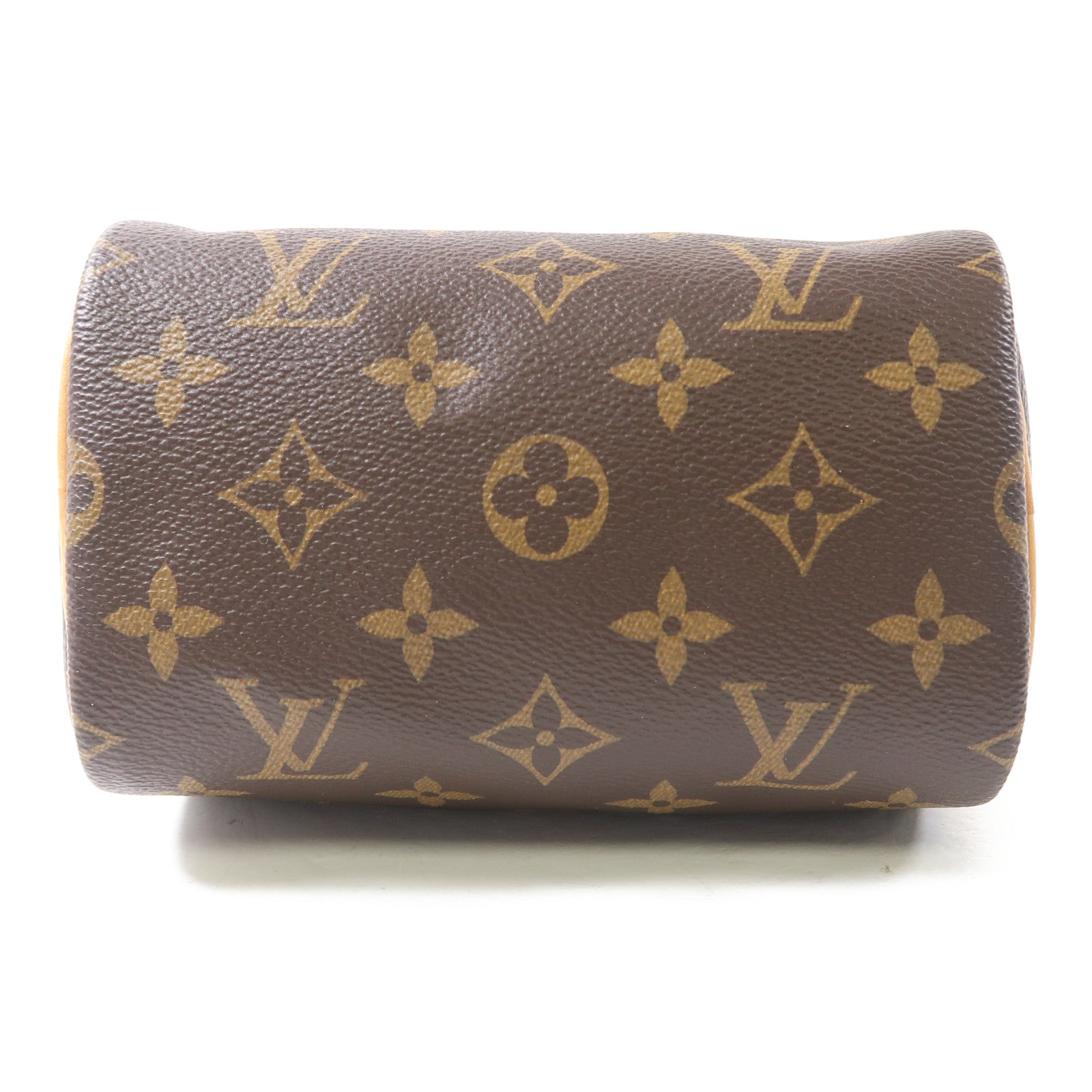 LOUIS VUITTON Monogram Nano Speedy金扣手挽肩背兩用袋棕色