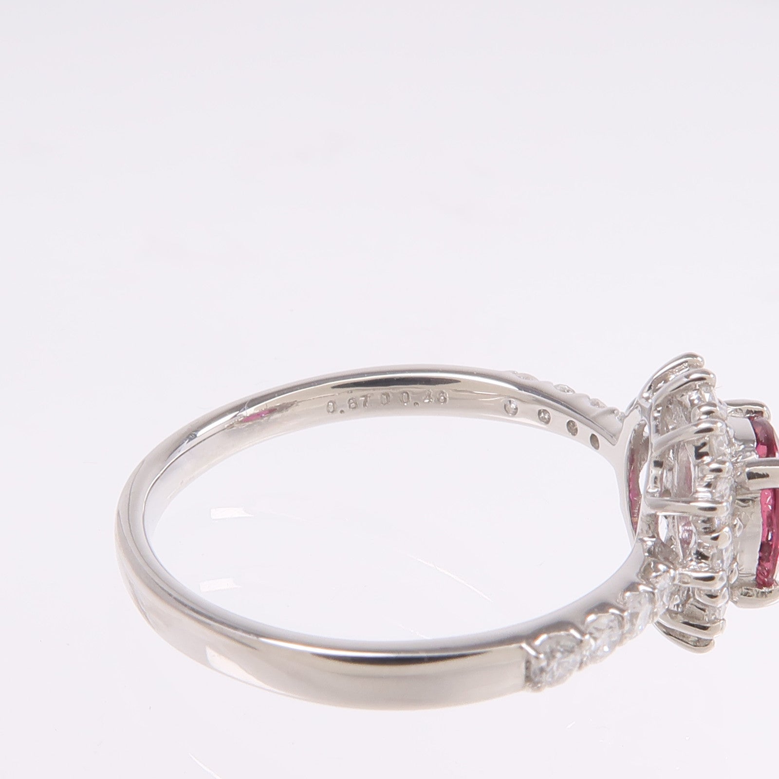 JEWELRY PT950鉑金Ruby Diamond Ring紅寶石/鑽石戒指