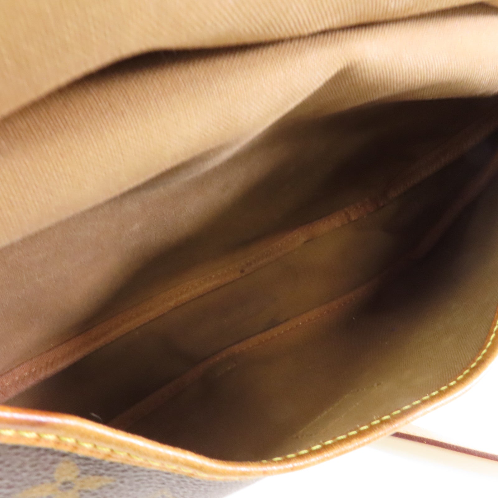 LOUIS VUITTON Monogram Saumur 30金扣肩背袋棕色