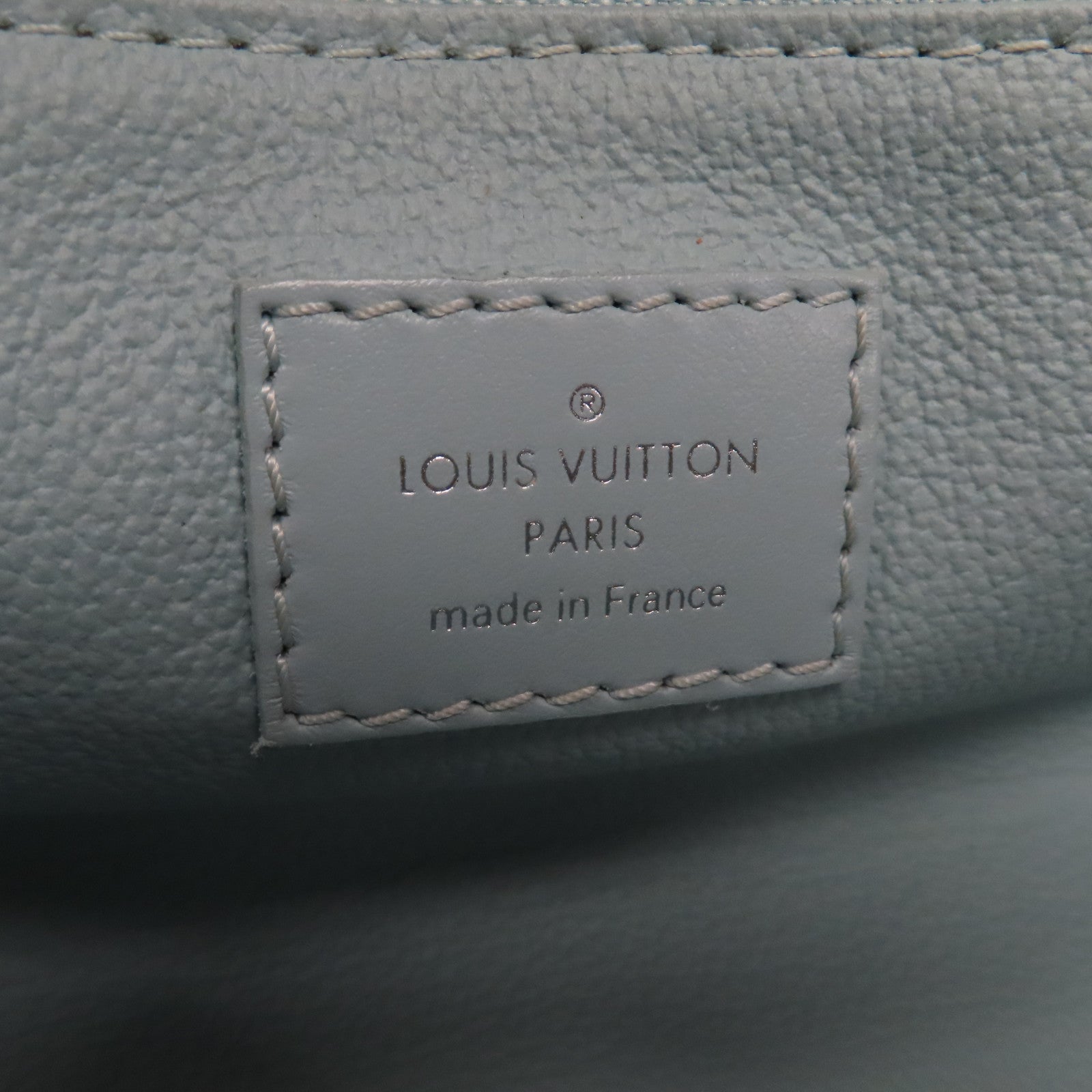 LOUIS VUITTON 【激減優惠】Monogram Aquagarden Dopp Kit銀扣手拿包藍色