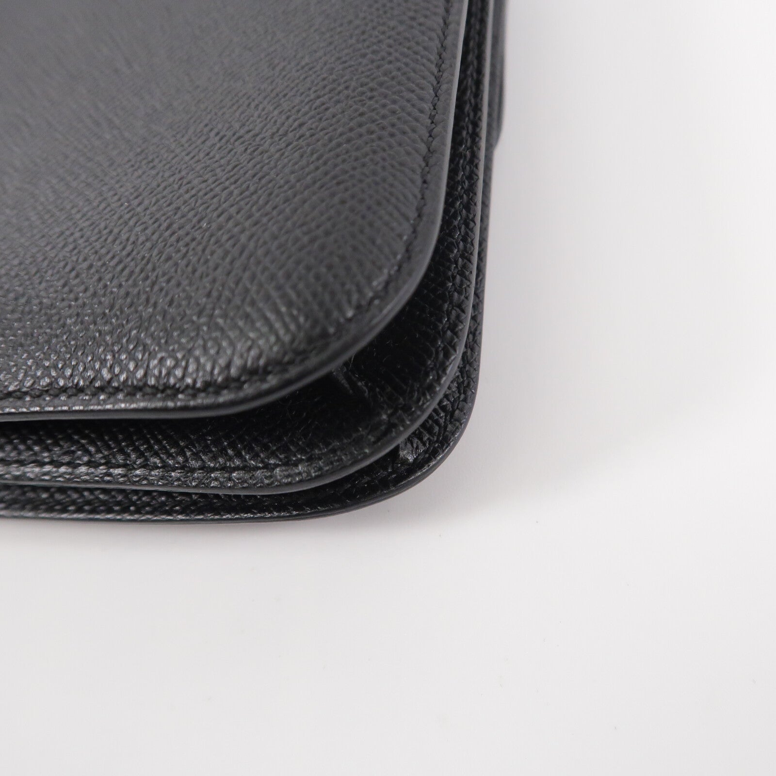 HERMES Epsom皮革Constance Mini肩背袋Noir