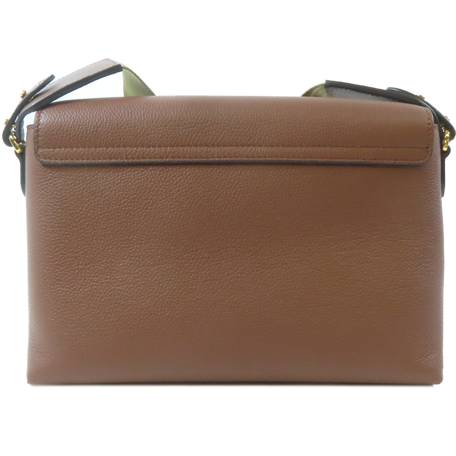 BURBERRY 牛皮皮革Shoulder Bag金扣肩背袋啡色