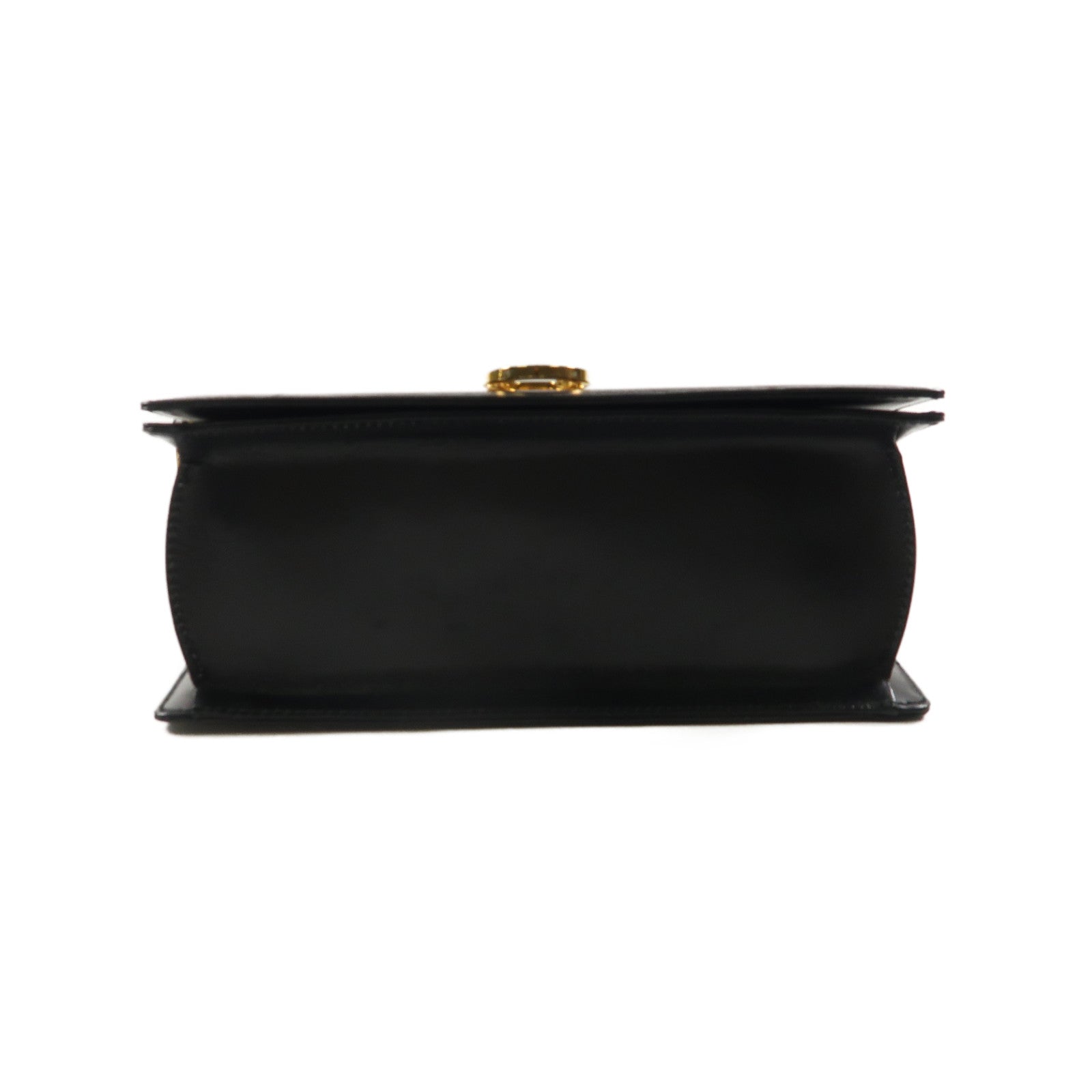 Salvatore Ferragamo 羊皮皮革Shoulder Bag金扣肩背袋黑色