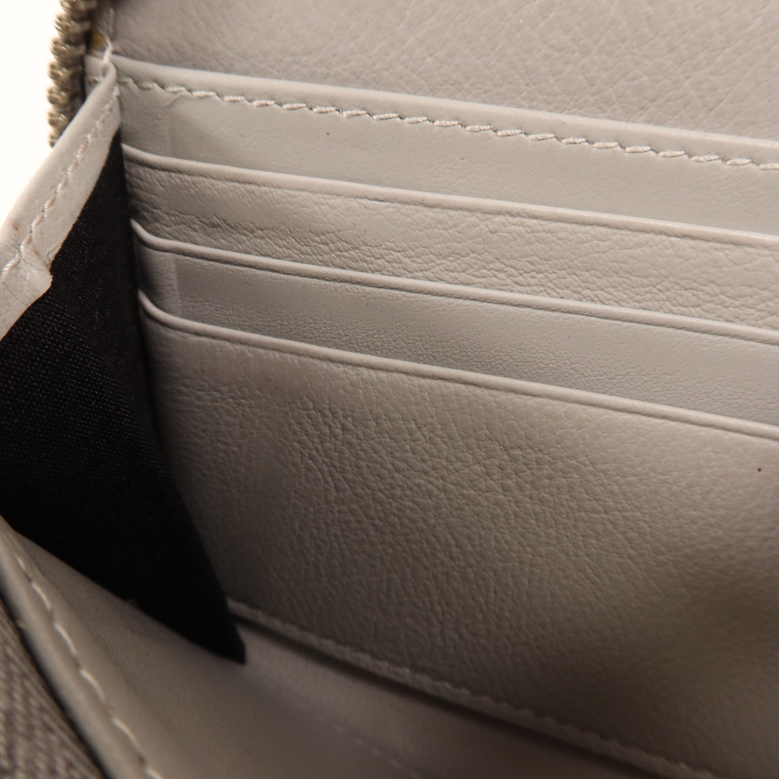 Dior 塗層帆布Long Wallet銀扣長錢包