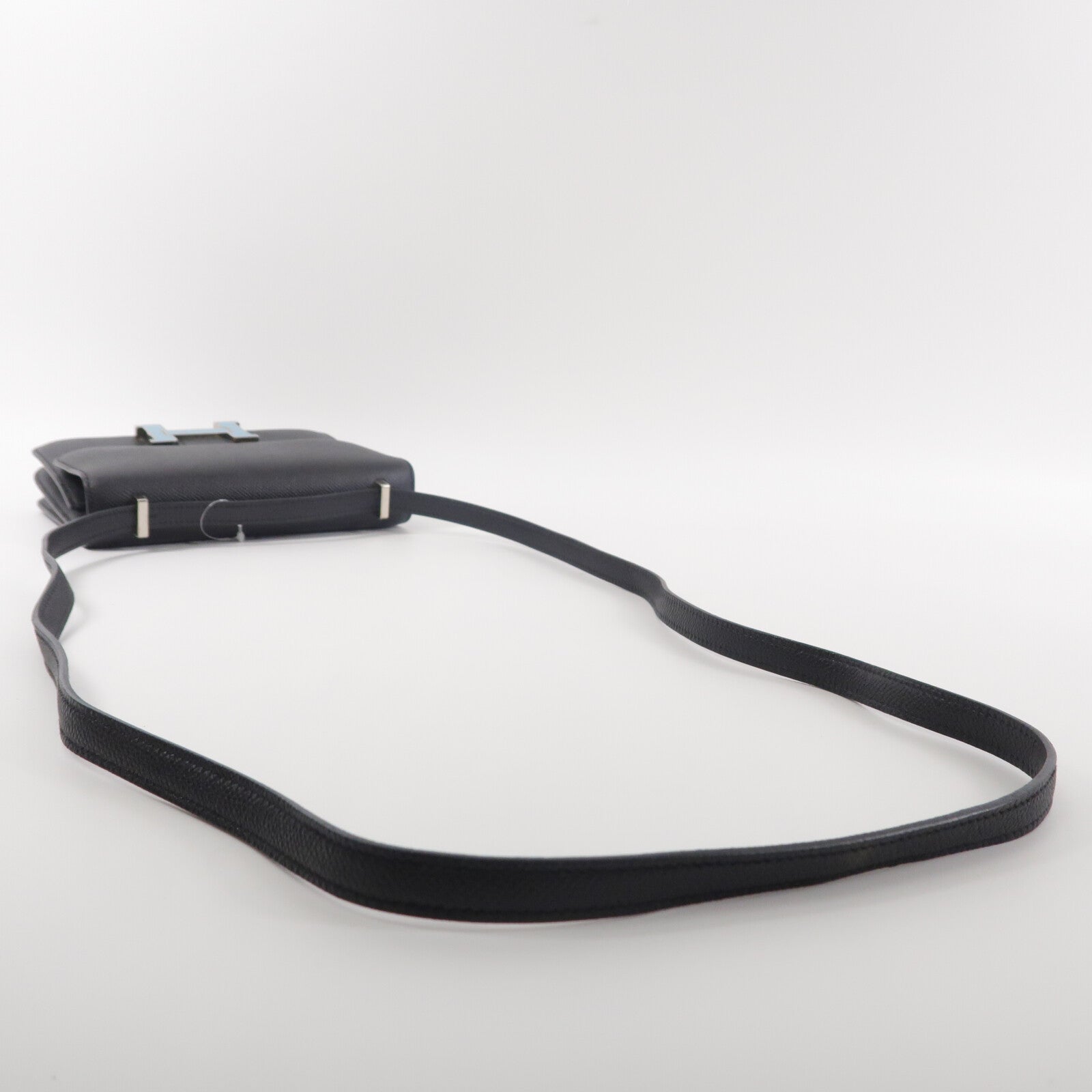 HERMES Epsom皮革Constance Mini肩背袋Noir