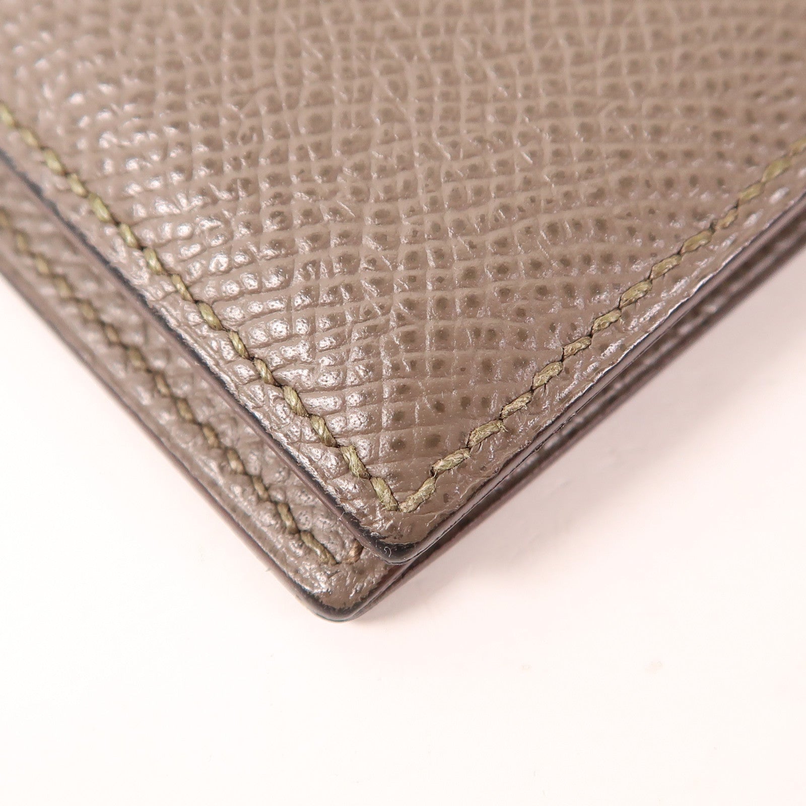 HERMES 【激減優惠】Epsom皮革Fleming Long Wallet長錢包Etoupe大象灰