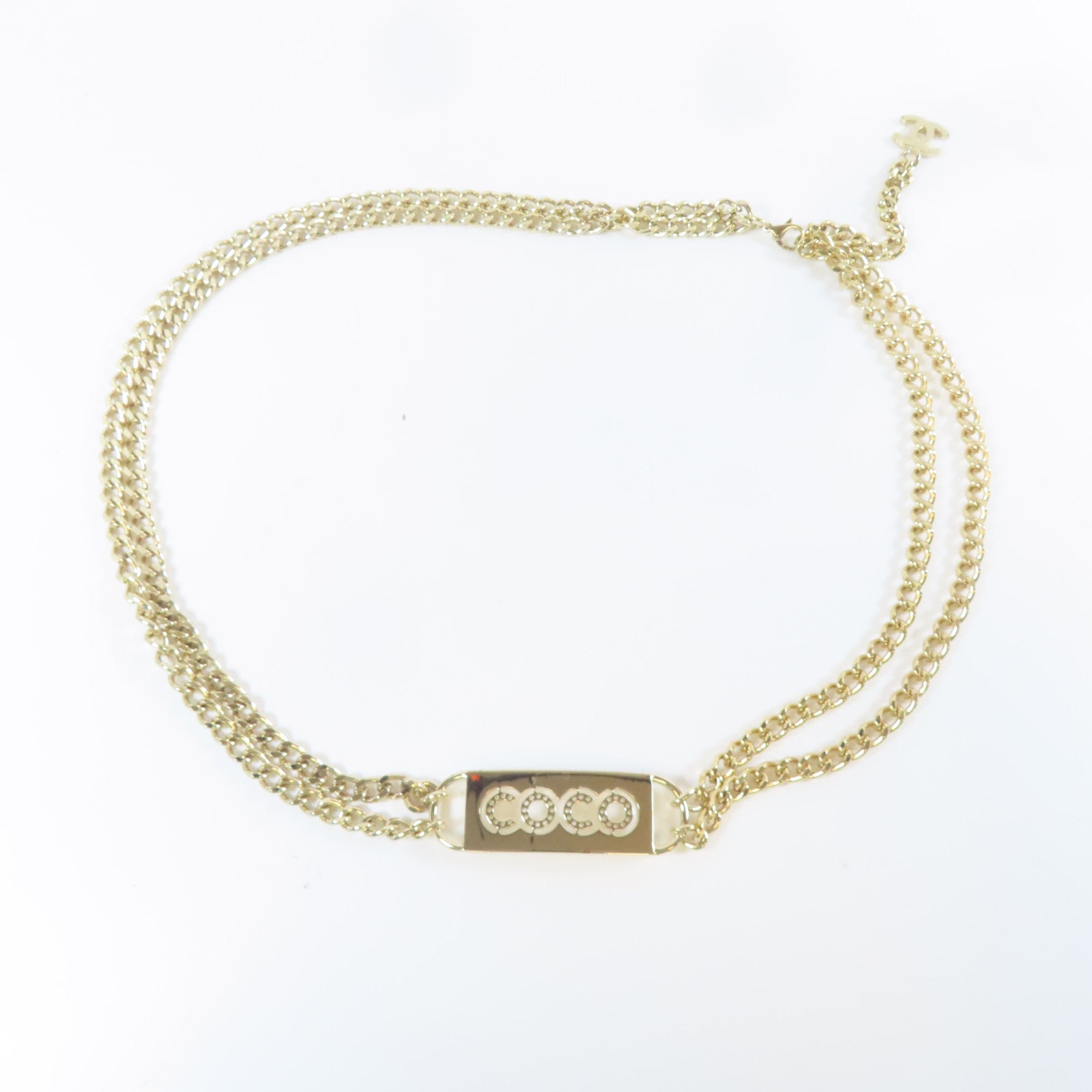 CHANEL 【激減優惠】金屬Chain Belt腰帶金色