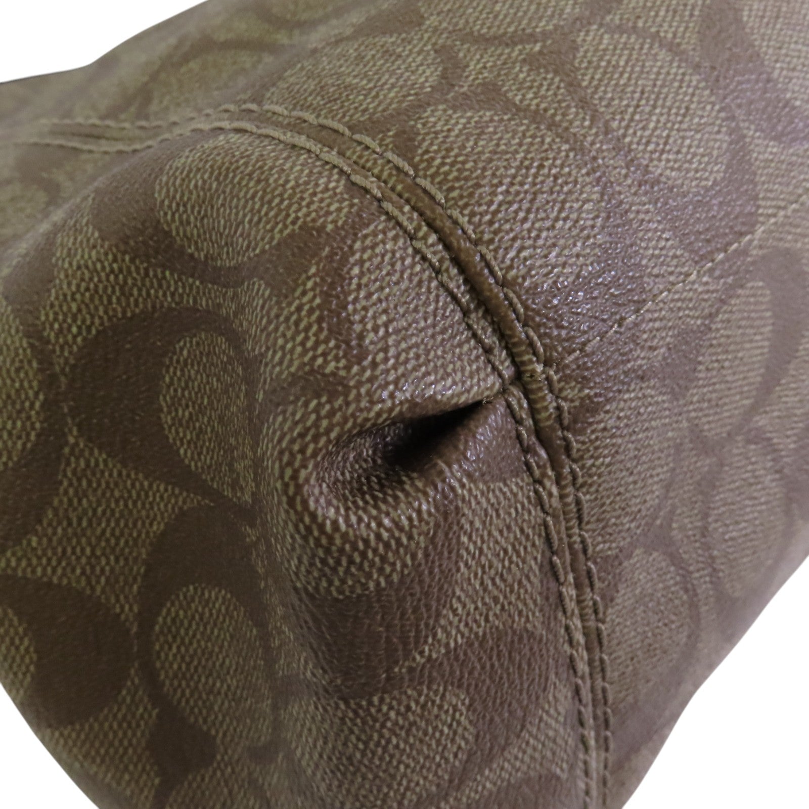 COACH 塗層帆布Shoulder Bag金扣肩背袋