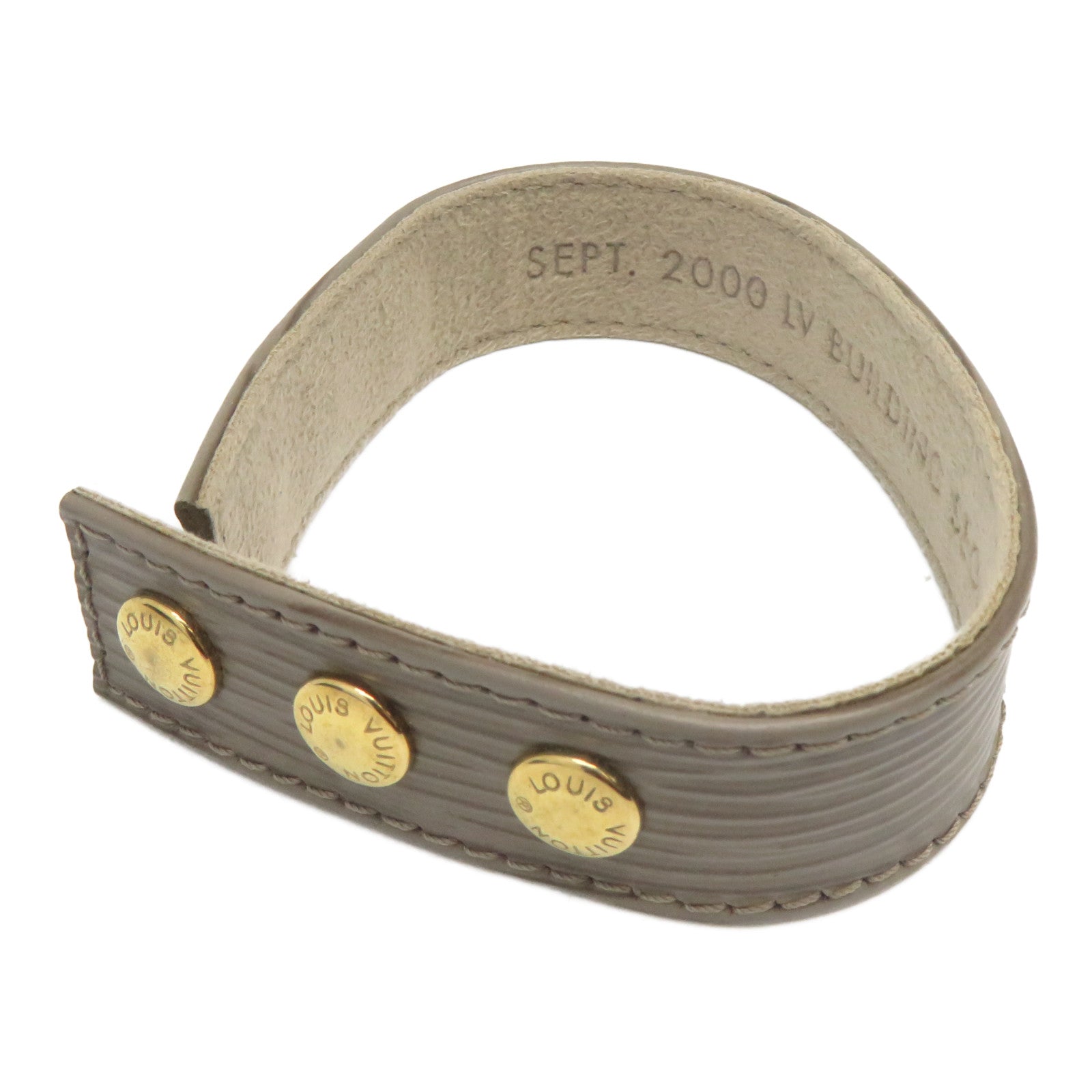 LOUIS VUITTON 【激減優惠】Epi Bracelet金扣手鐲灰色