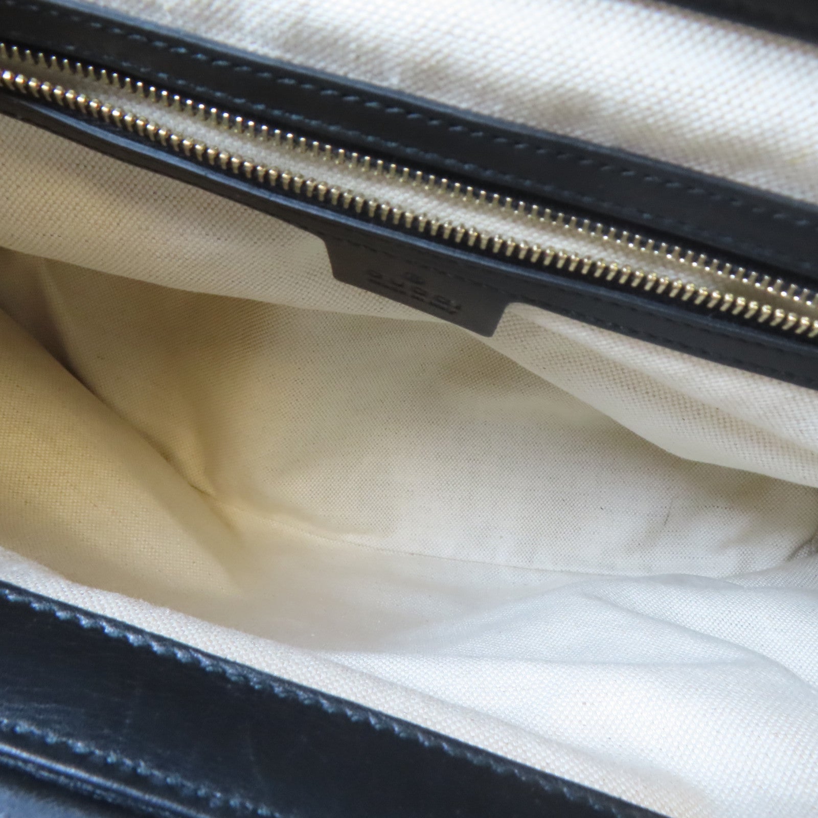 GUCCI 【激減優惠】皮革Bamboo Handbag銀扣手挽袋黑色