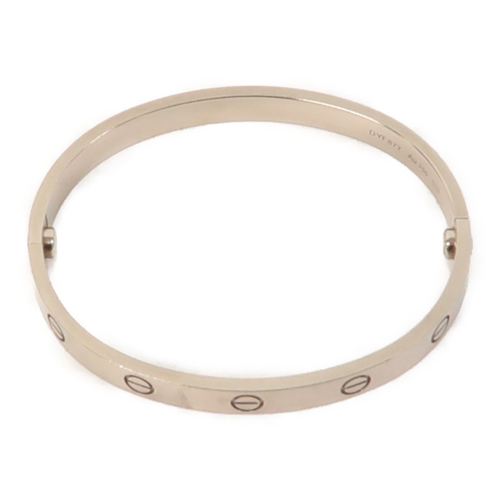 CARTIER 18K白金Love Bracelet手鐲