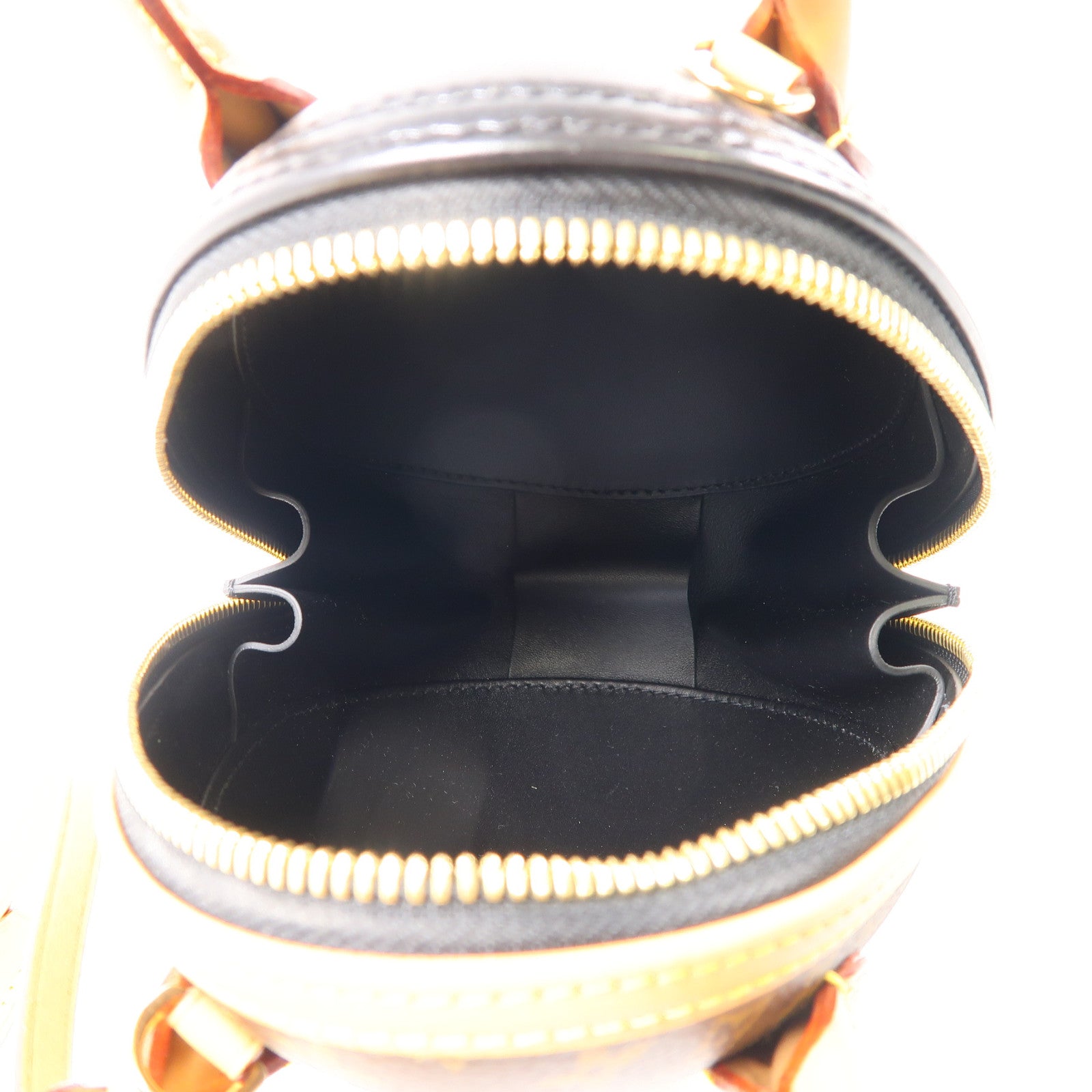 LOUIS VUITTON Monogram Egg Souple金扣手挽肩背兩用袋棕色/黑色