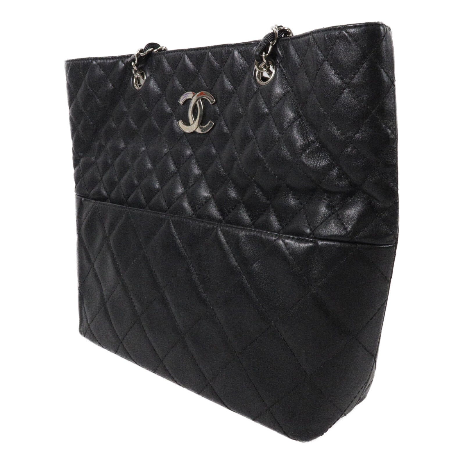 CHANEL 牛皮皮革Tote Bag鏈帶肩背袋