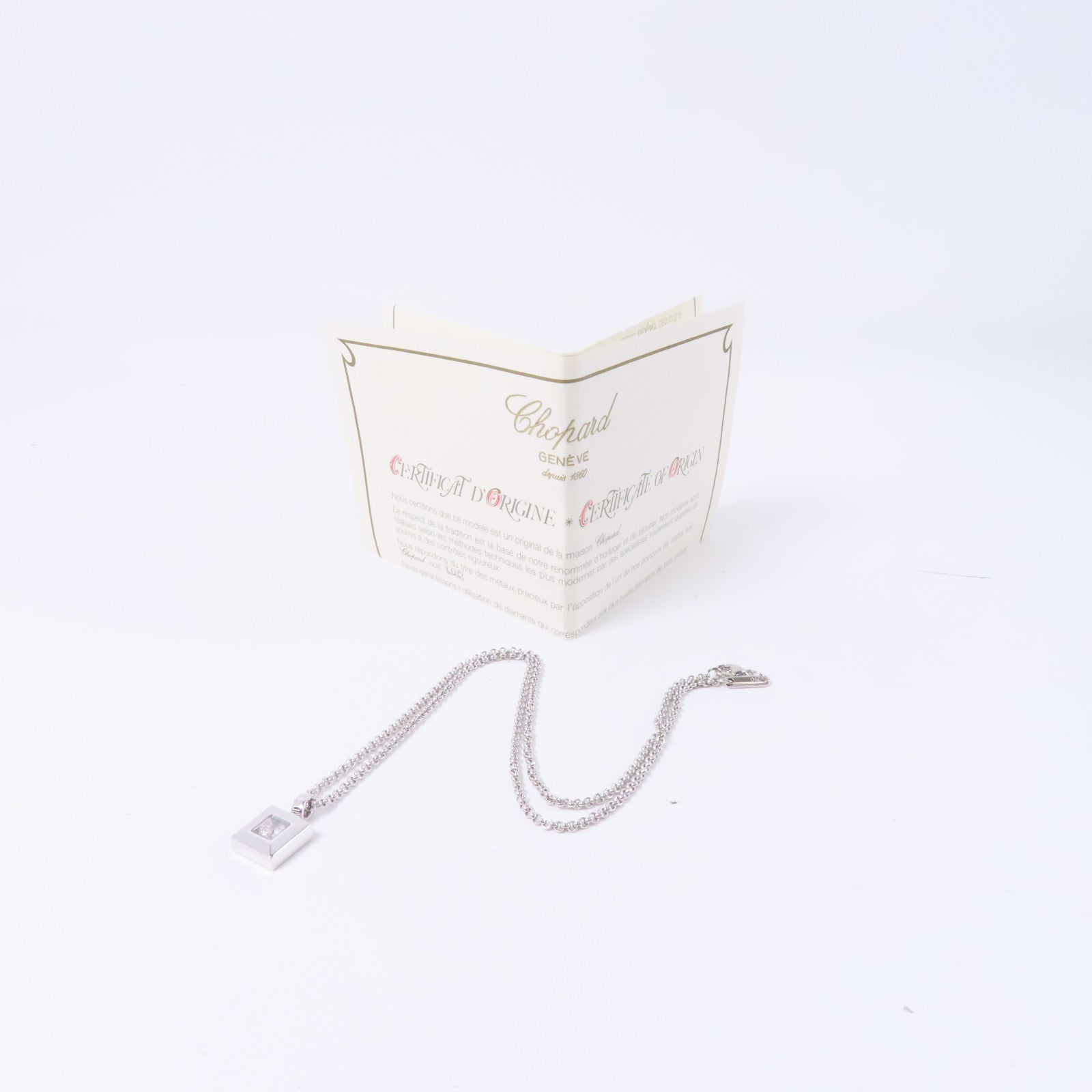 Chopard 18K白金Diamond Necklace 0.05ct鑽石項鍊