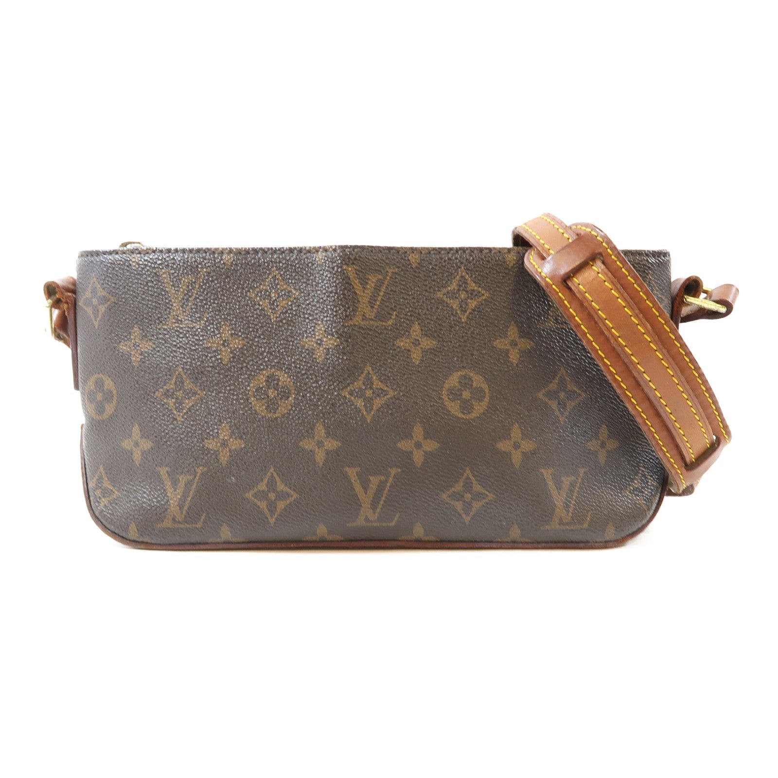 LOUIS VUITTON Monogram Trotteur金扣肩背袋啡色