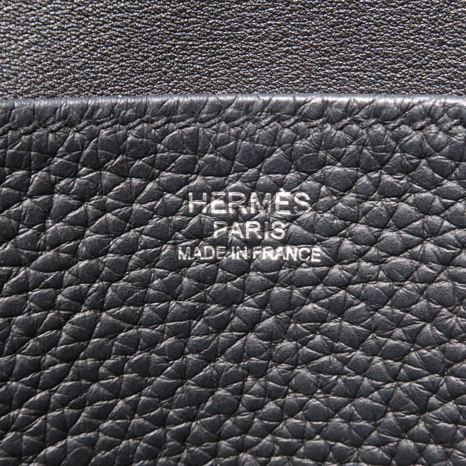 HERMES Clemence皮革Halzan 31手挽肩背兩用袋Noir