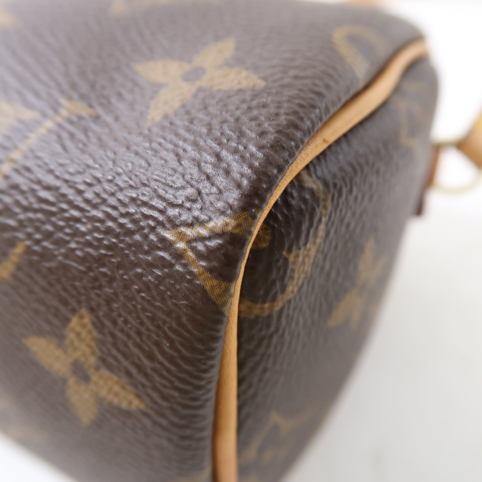 LOUIS VUITTON Monogram Nano Speedy金扣手挽肩背兩用袋棕色