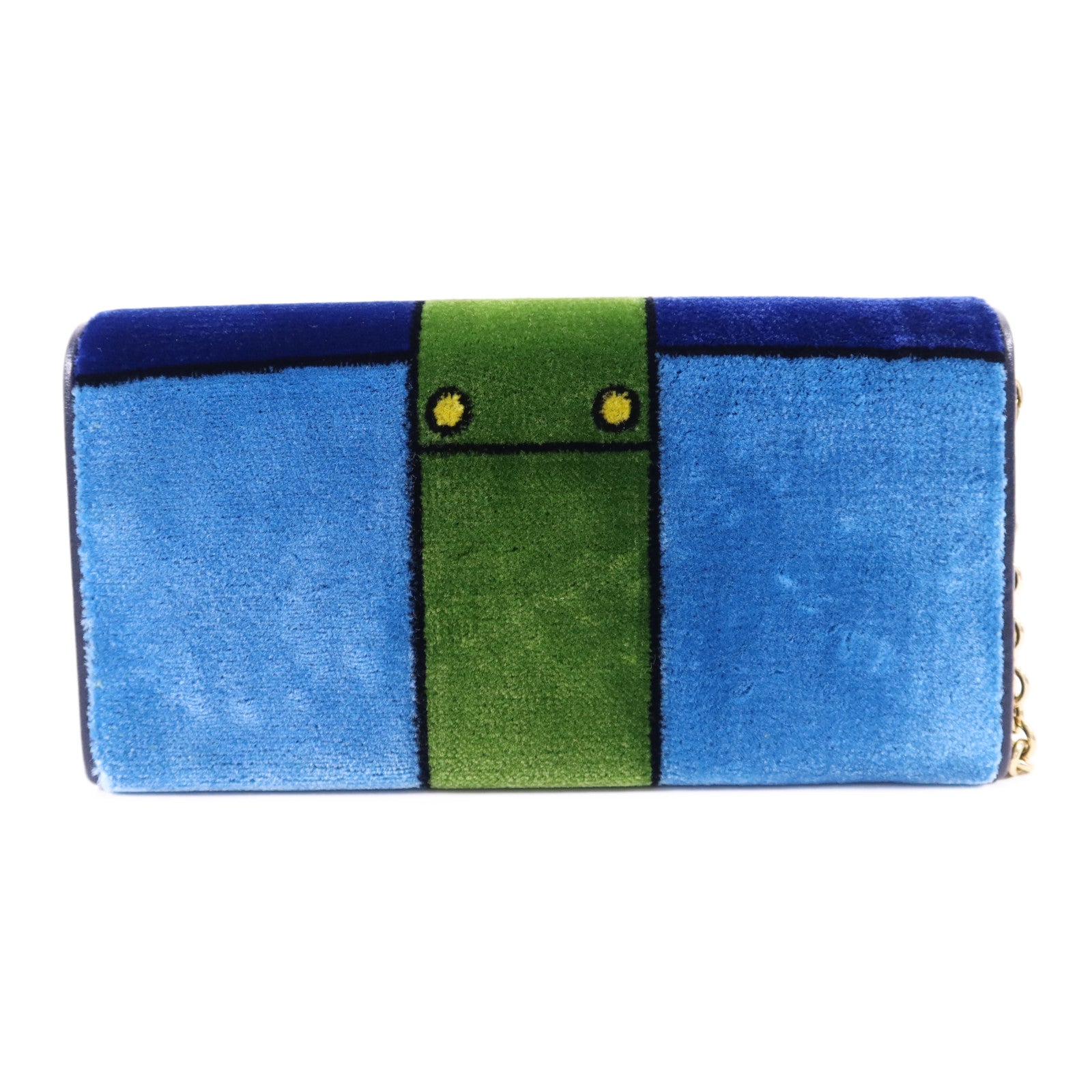 PRADA 天鵝絨Cahier Long Wallet金扣長錢包1MN019