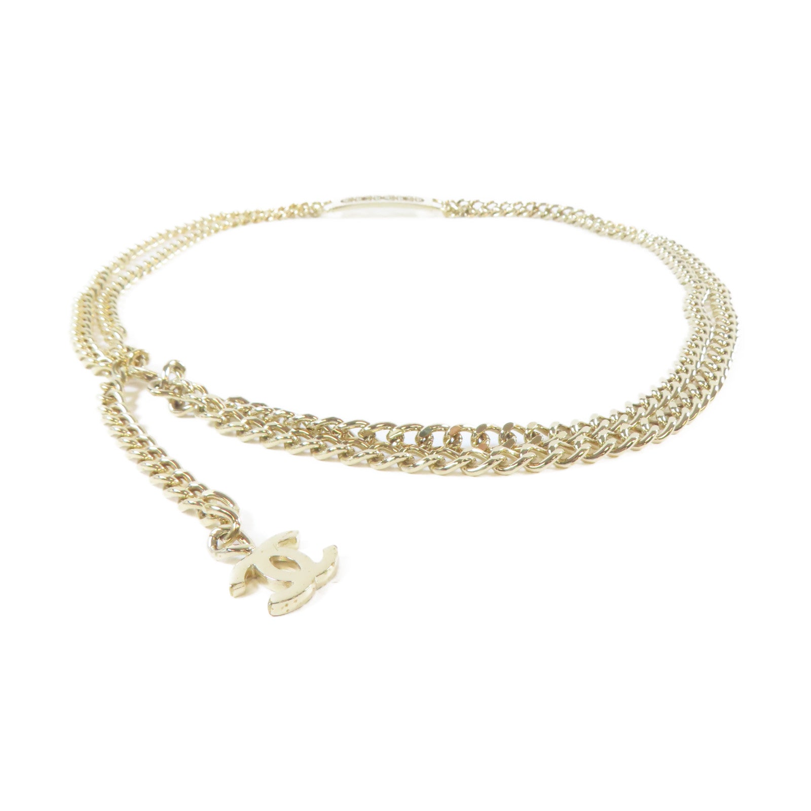 CHANEL 【激減優惠】金屬Chain Belt腰帶金色