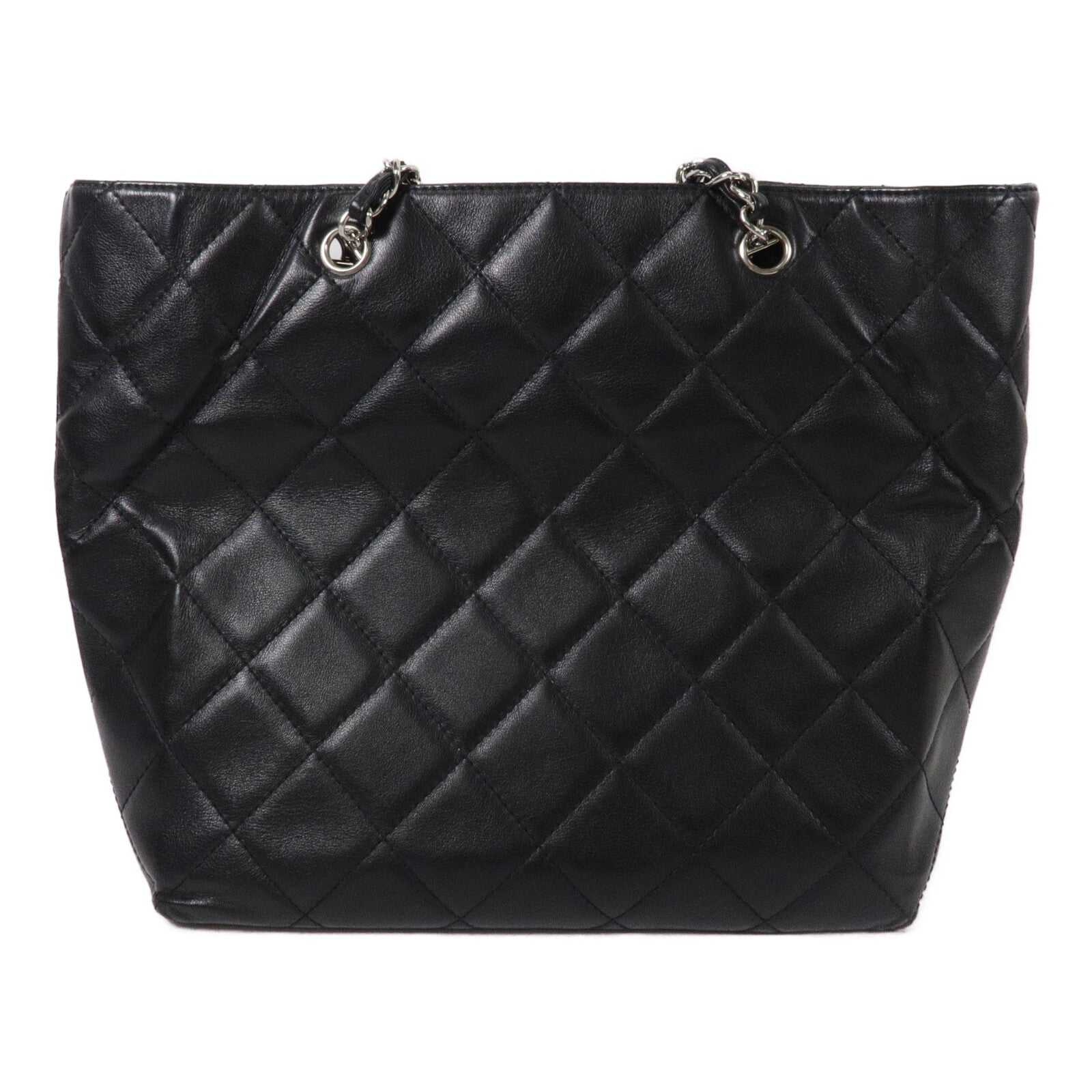 CHANEL 牛皮皮革Tote Bag鏈帶肩背袋