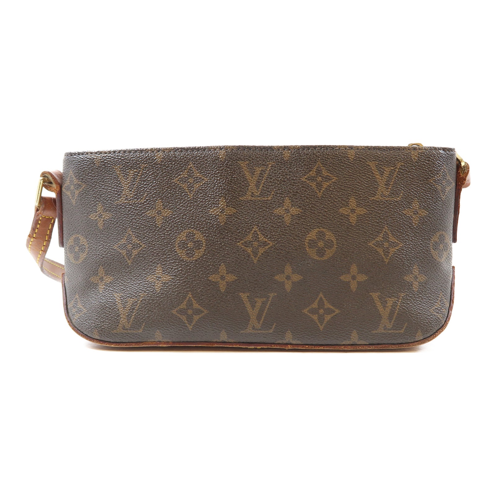 LOUIS VUITTON Monogram Trotteur金扣肩背袋啡色