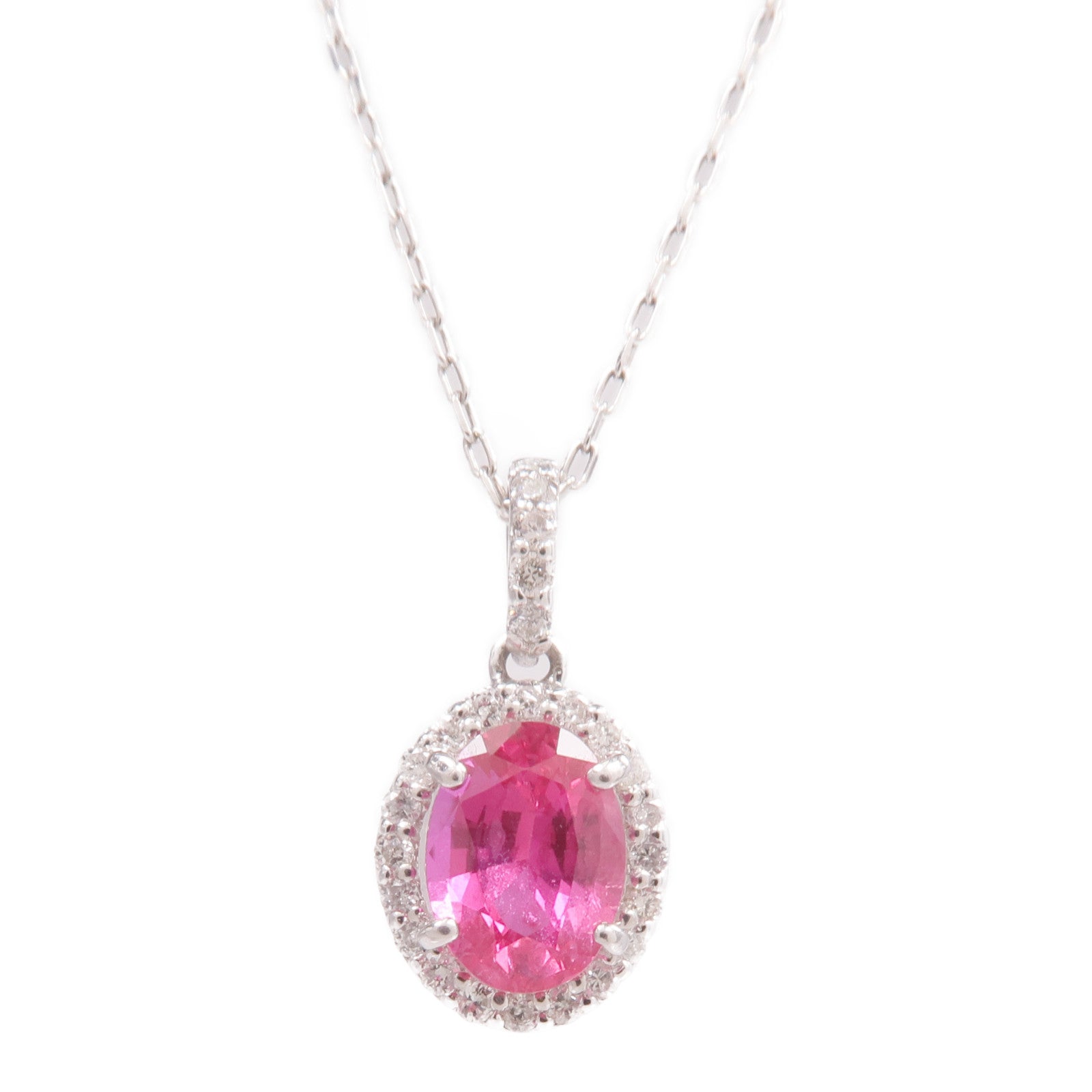 JEWELRY PT900/PT850鉑金Ruby Diamond Necklace紅寶石/鑽石項鍊