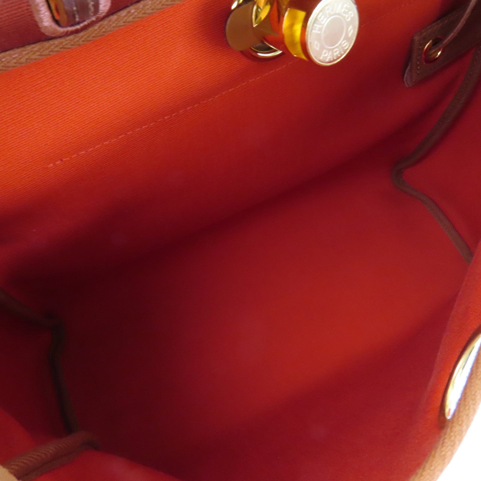 HERMES 帆布Herbag PM金扣手挽肩背兩用袋