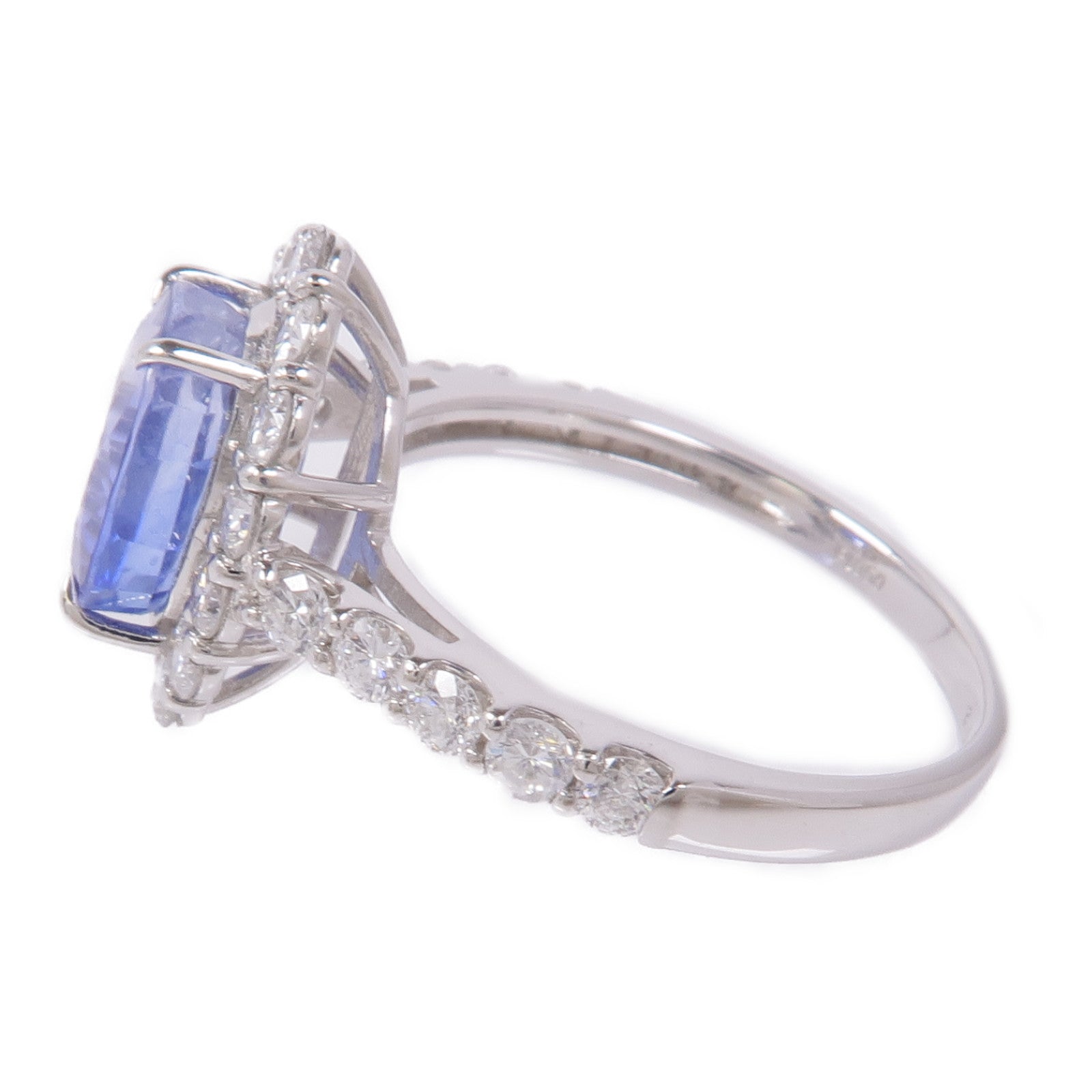 JEWELRY PT950鉑金Sapphire/Diamond Ring藍寶石/鑽石戒指US#6