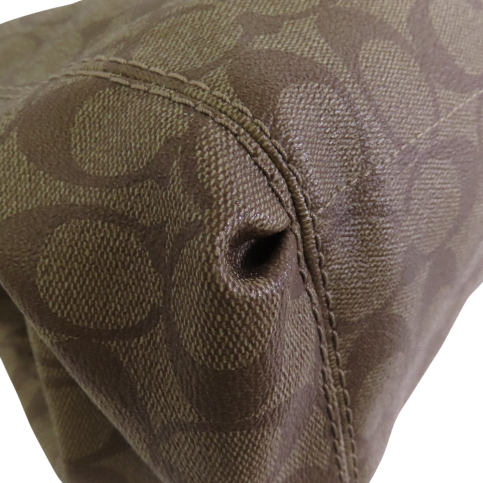 COACH 塗層帆布Shoulder Bag金扣肩背袋