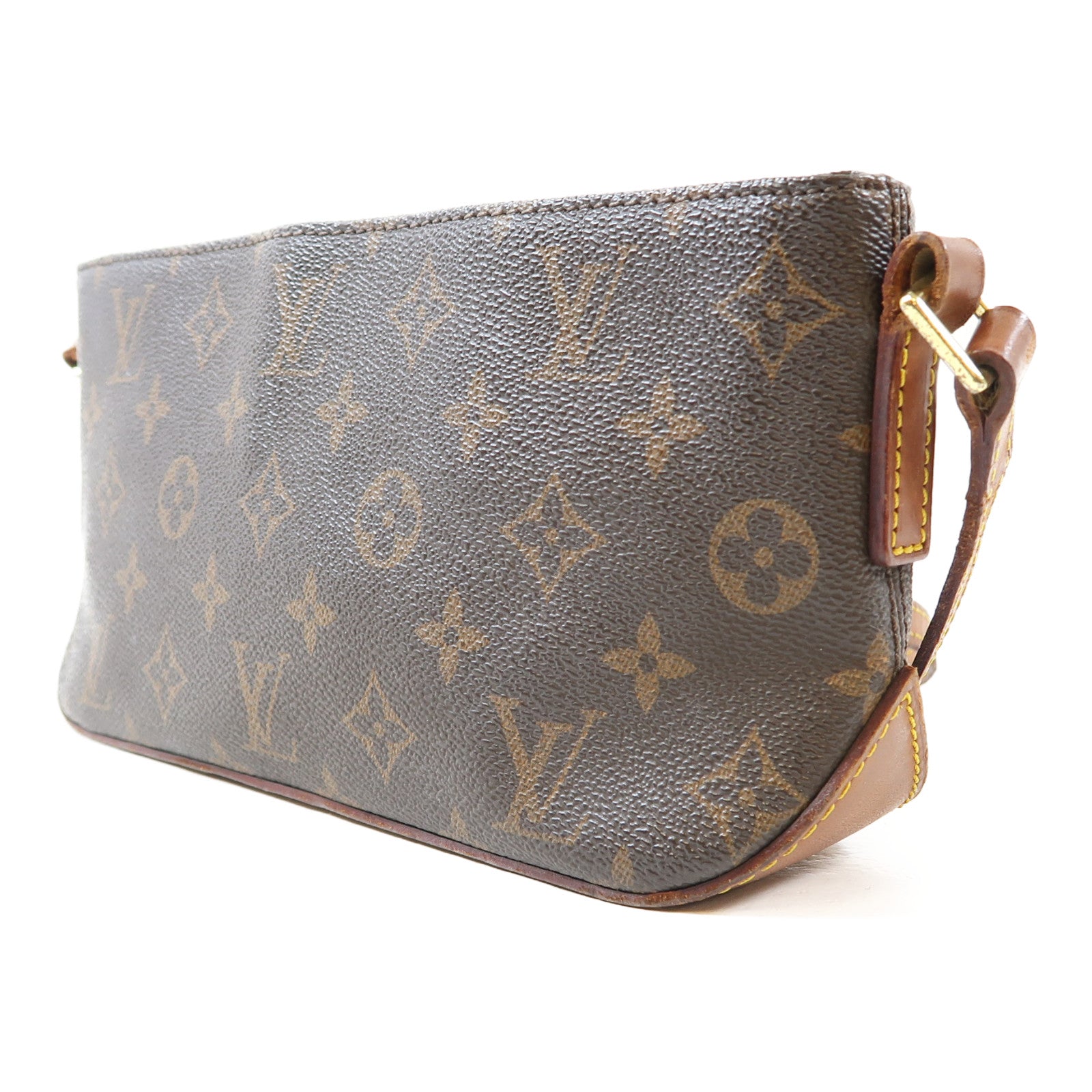 LOUIS VUITTON Monogram Trotteur金扣肩背袋啡色