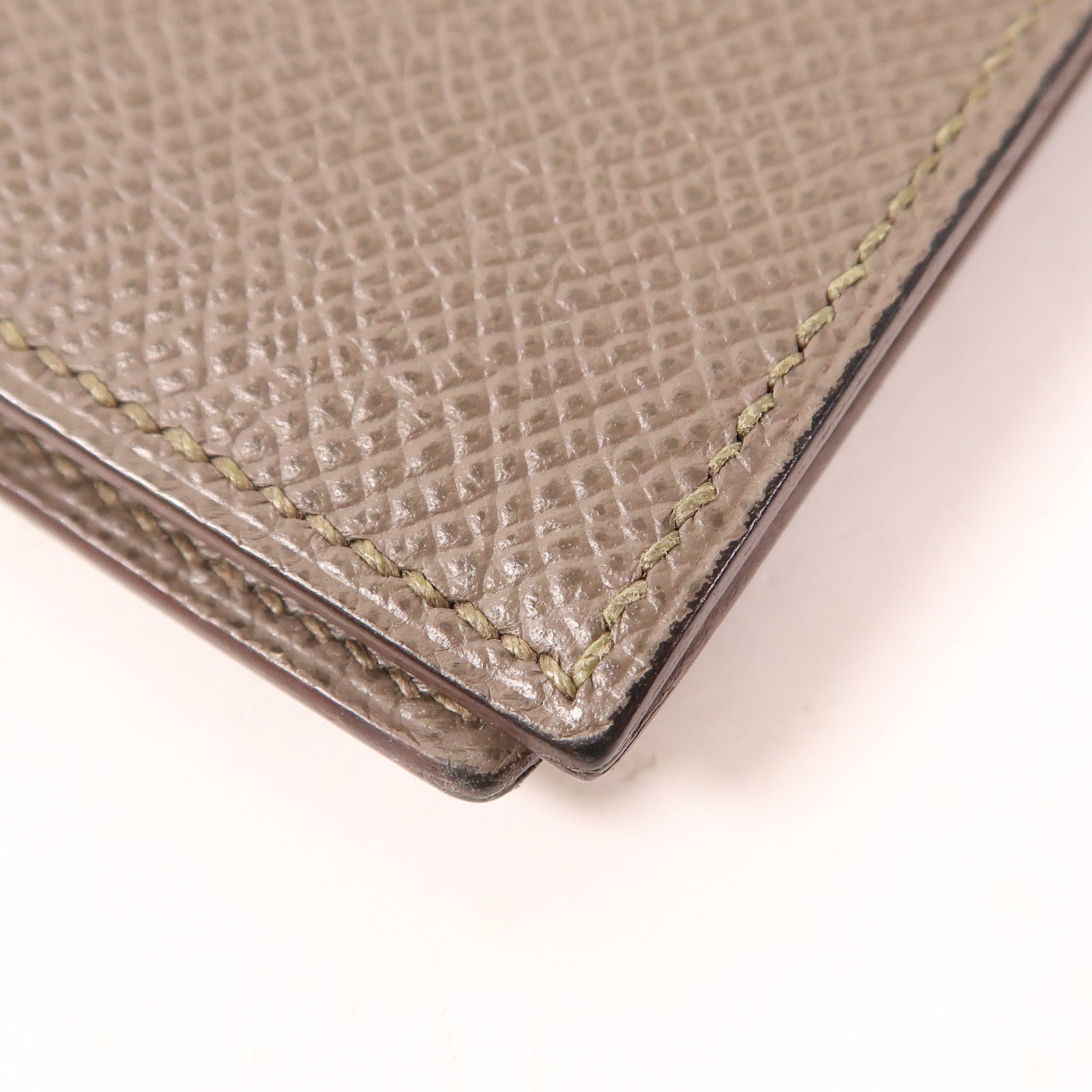 HERMES Epsom皮革Fleming Long Wallet長錢包Etoupe大象灰