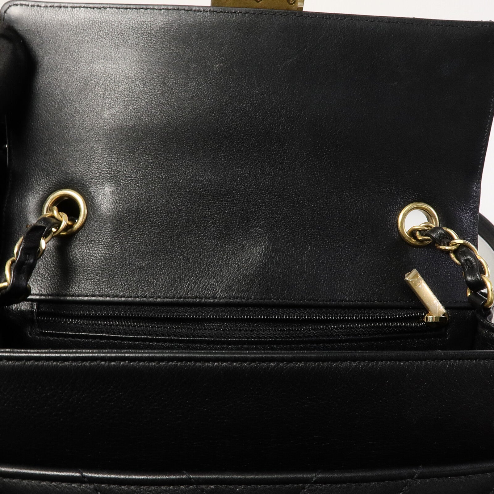 CHANEL 牛皮皮革Top Handle Flap鏈帶手挽肩背兩用袋