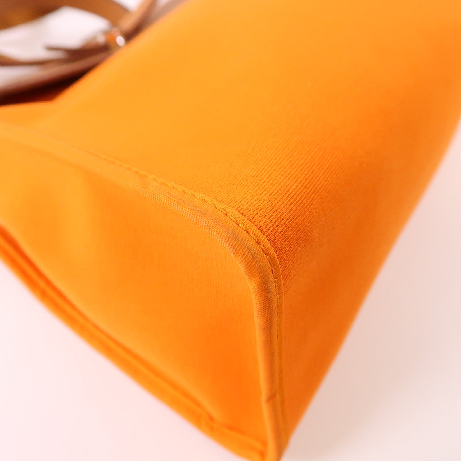 HERMES 帆布Herbag PM銀扣手挽肩背兩用袋93 Orange