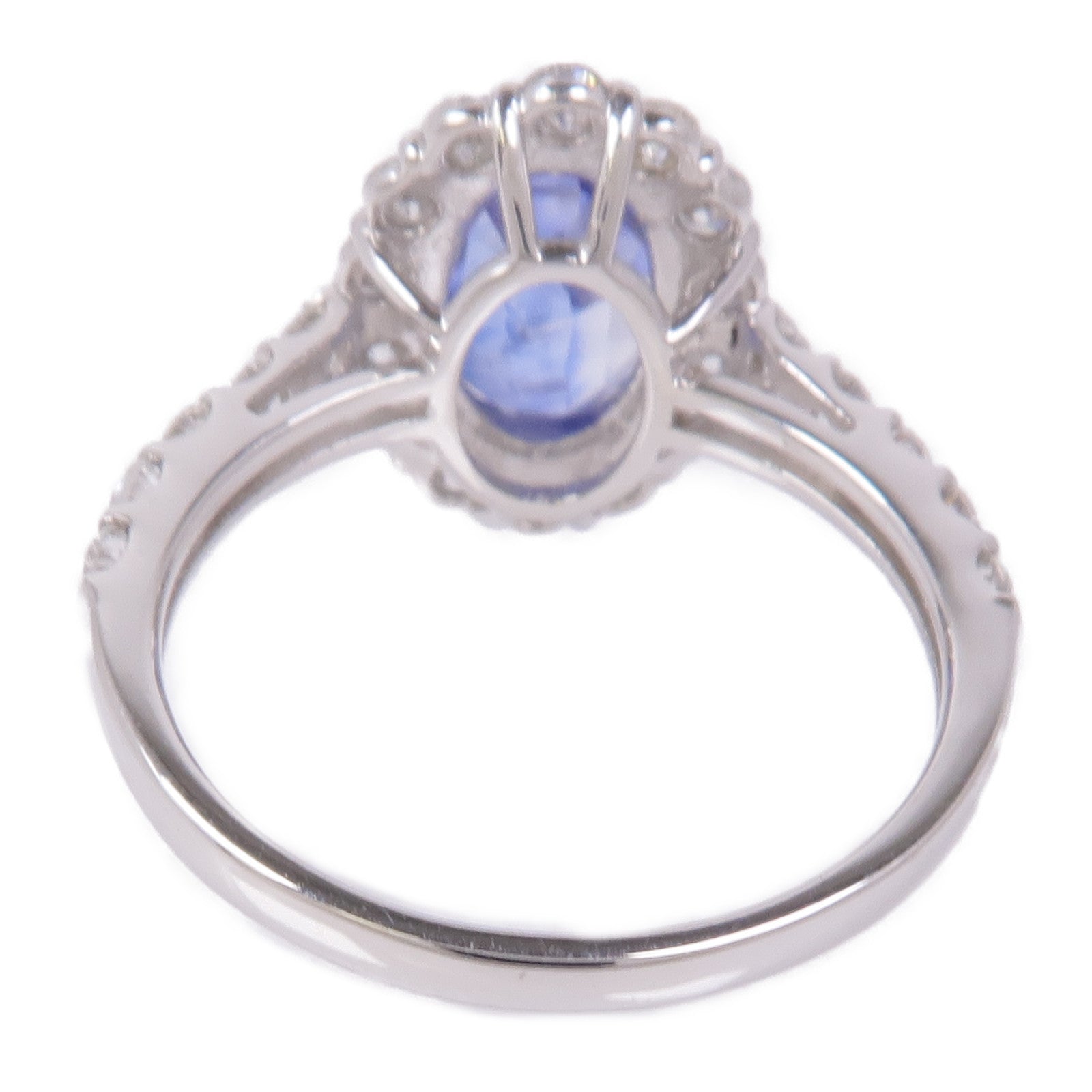 JEWELRY PT950鉑金Sapphire/Diamond Ring藍寶石/鑽石戒指US#6