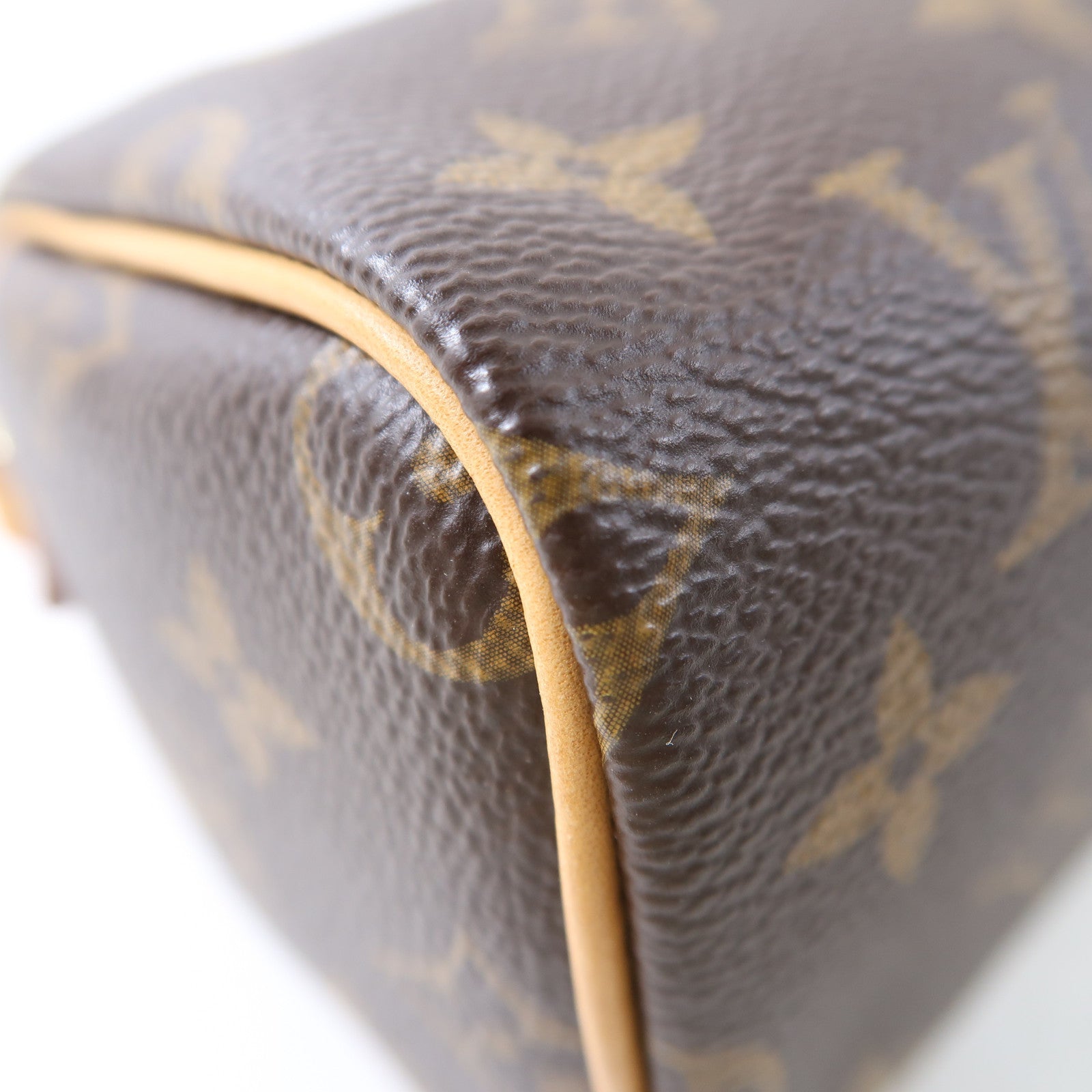 LOUIS VUITTON Monogram Nano Speedy金扣手挽肩背兩用袋棕色