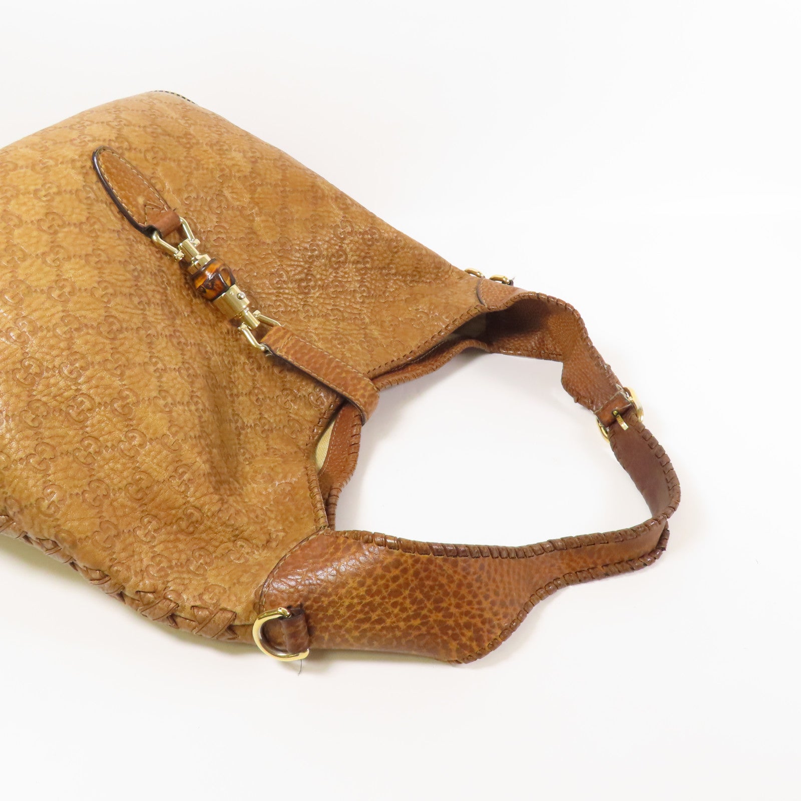 GUCCI 皮革Shoulder Bag金扣手挽肩背兩用袋