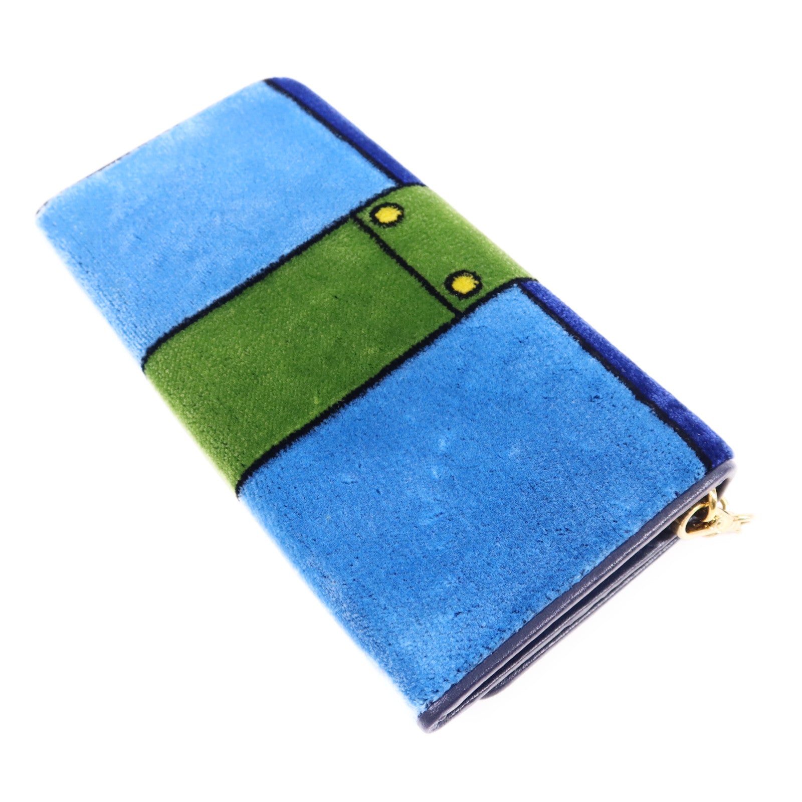 PRADA 天鵝絨Cahier Long Wallet金扣長錢包1MN019