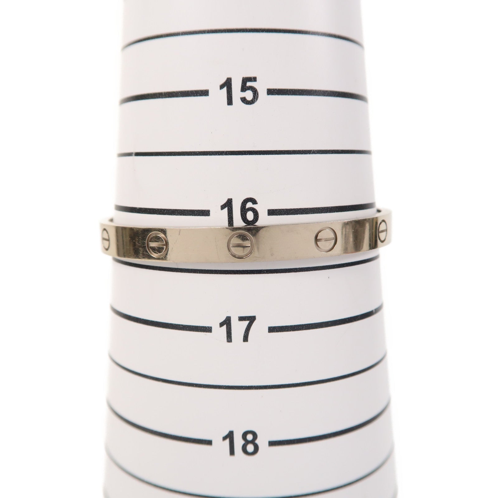 CARTIER 18K白金Love Bracelet手鐲