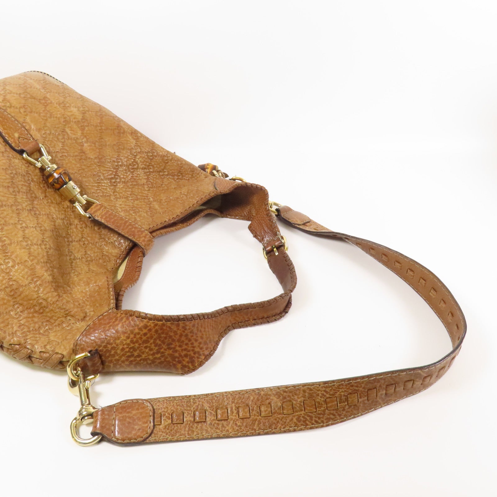 GUCCI 皮革Shoulder Bag金扣手挽肩背兩用袋