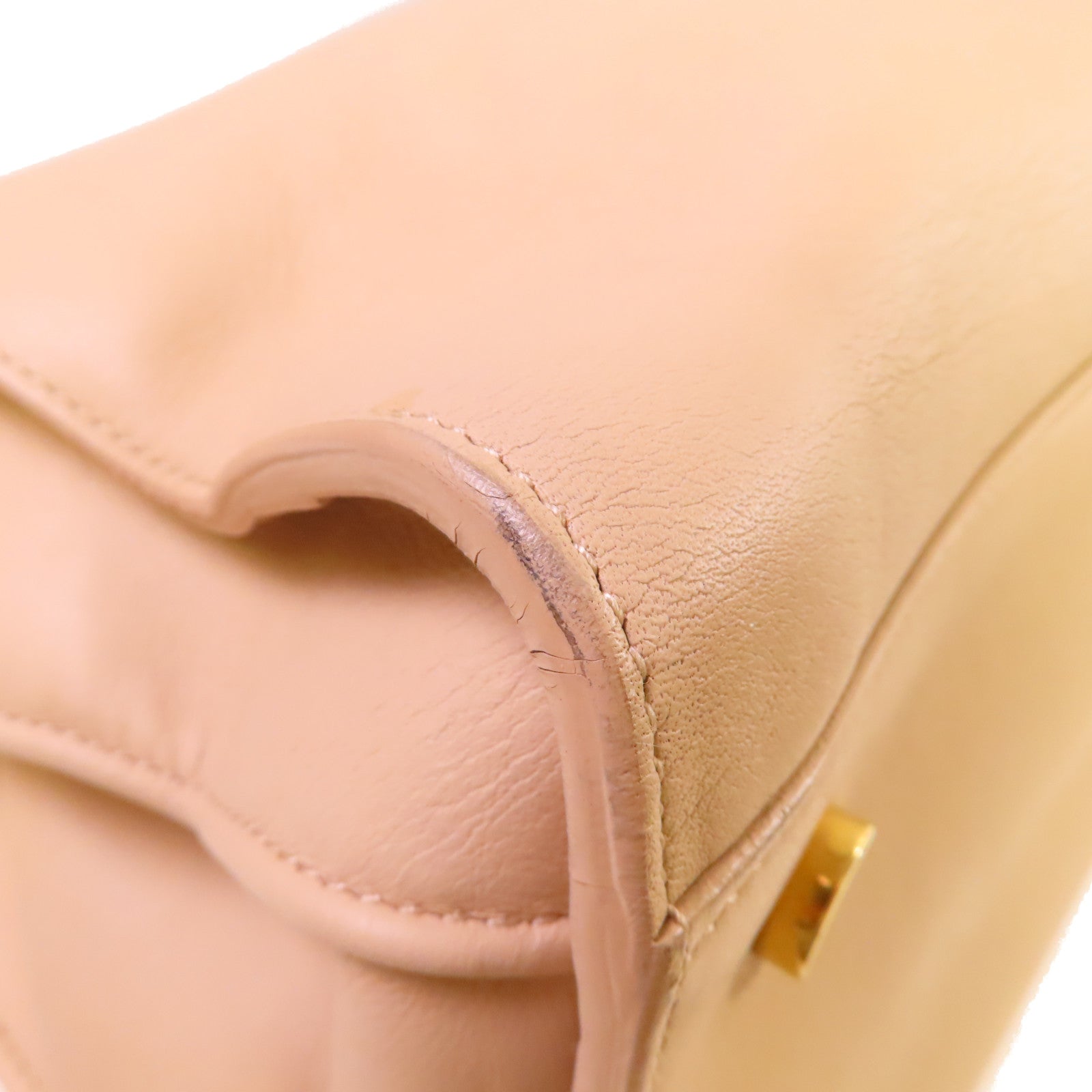 SAINT LAURENT 牛皮皮革Sac De Jour Large Shoulder Bag肩背袋杏色