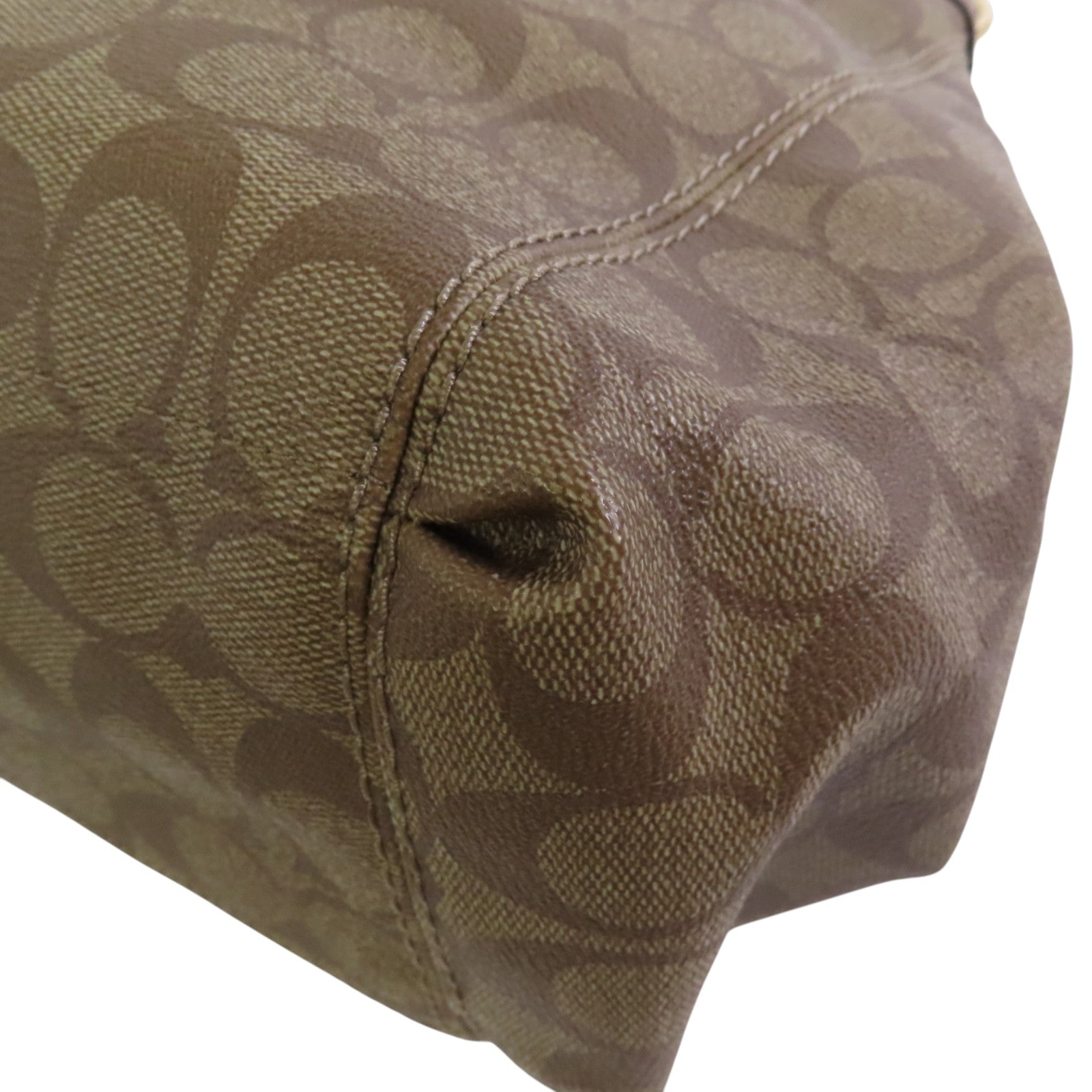 COACH 塗層帆布Shoulder Bag金扣肩背袋