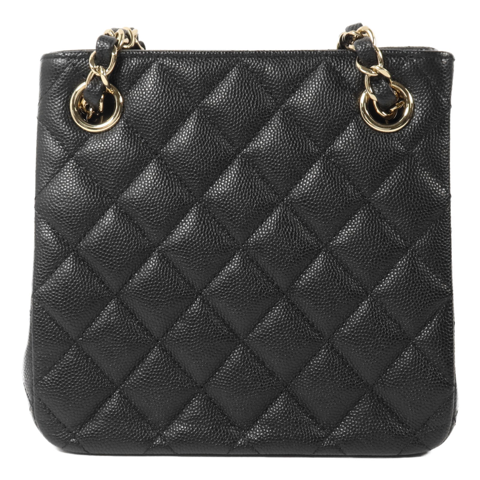 CHANEL 牛皮皮革Mini Bucket鏈帶肩背袋