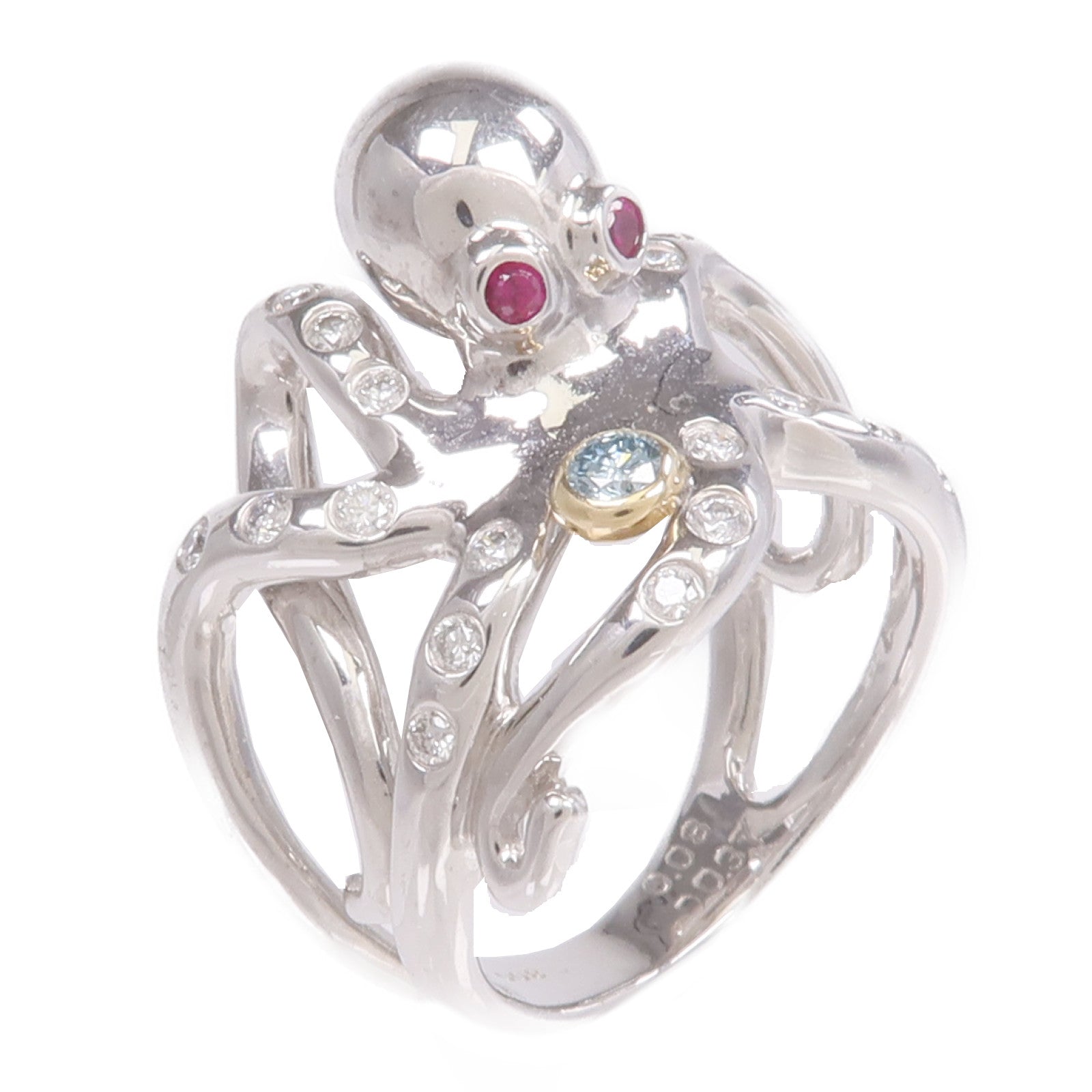 JEWELRY 18K白金/黃金Ruby Diamond Ring紅寶石/鑽石戒指