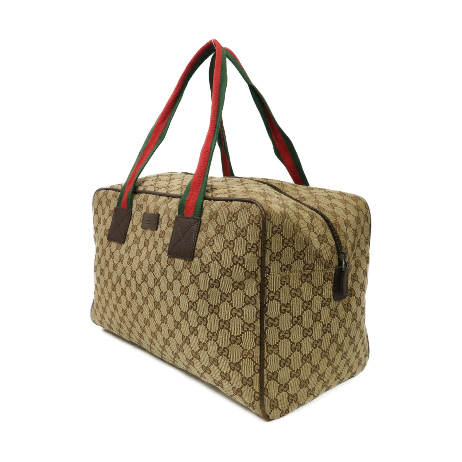 GUCCI 帆布Boston Bag波士顿包棕色