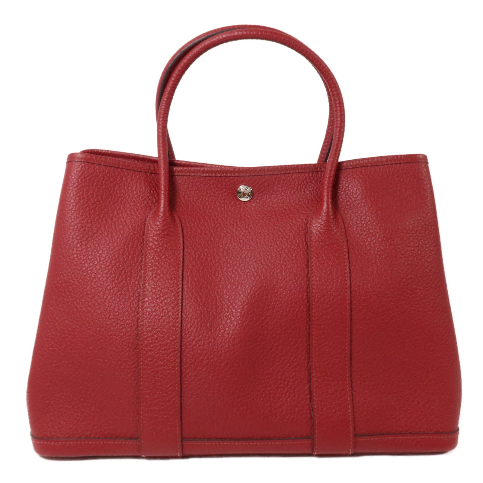 HERMES Negonda皮革Garden Party PM手挽袋Rouge Garance