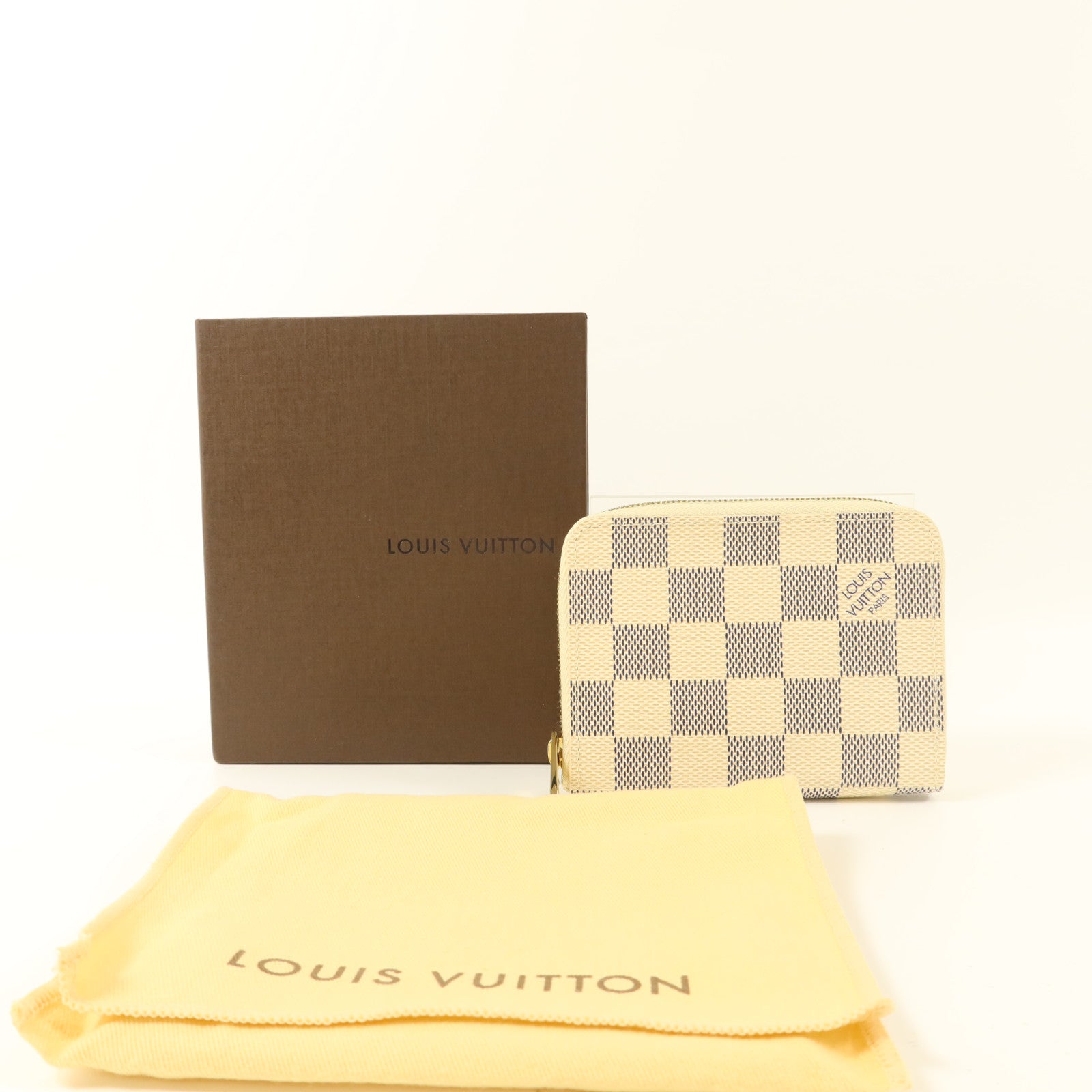 LOUIS VUITTON Damier Azur Coin Purse金扣零錢包