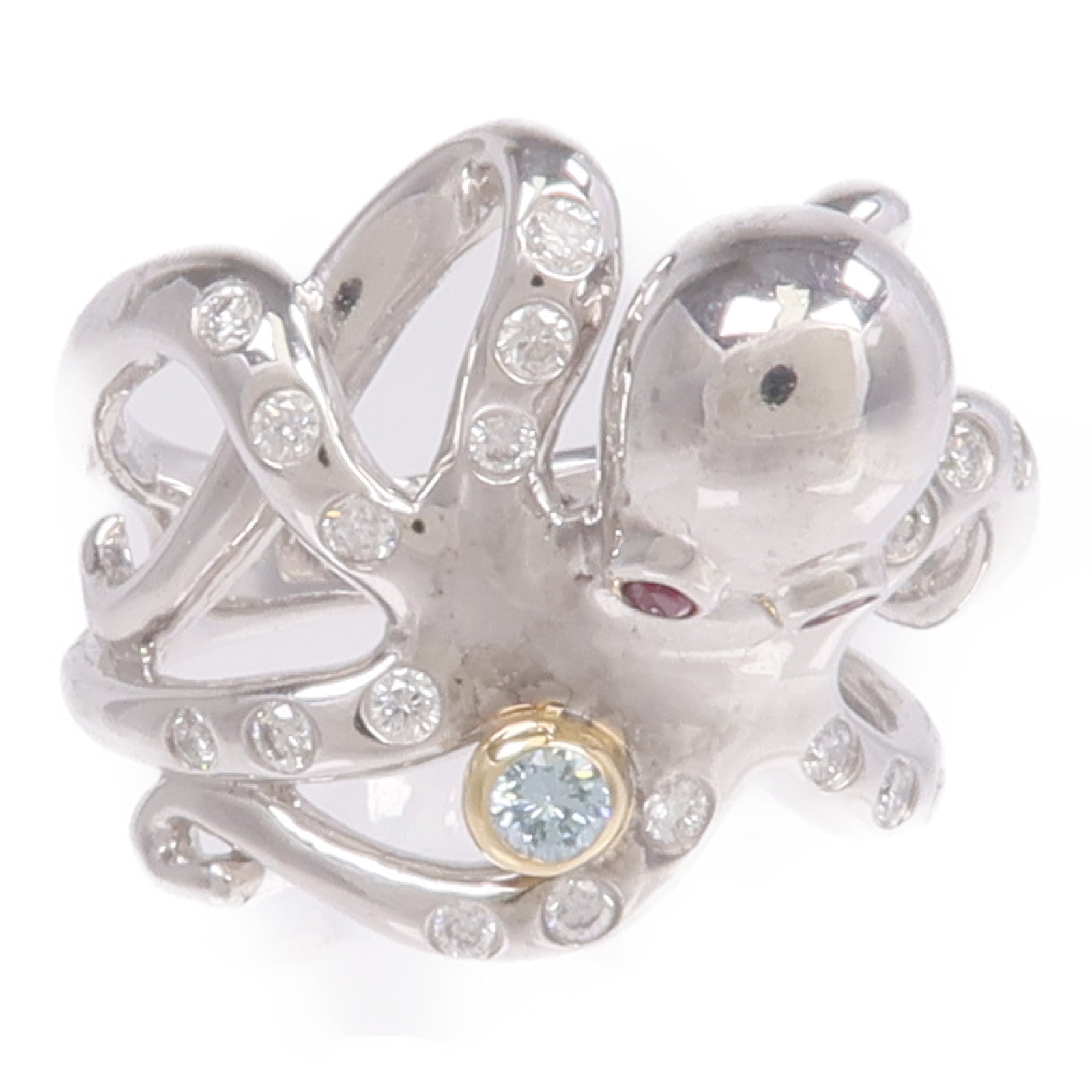 JEWELRY 18K白金/黃金Ruby Diamond Ring紅寶石/鑽石戒指