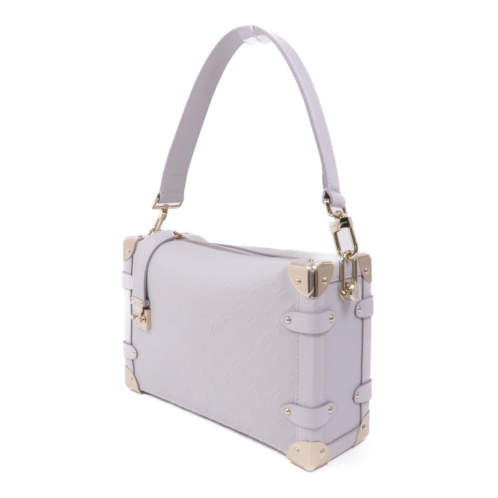 LOUIS VUITTON 牛皮皮革Side Trunk MM金扣手挽肩背兩用袋
