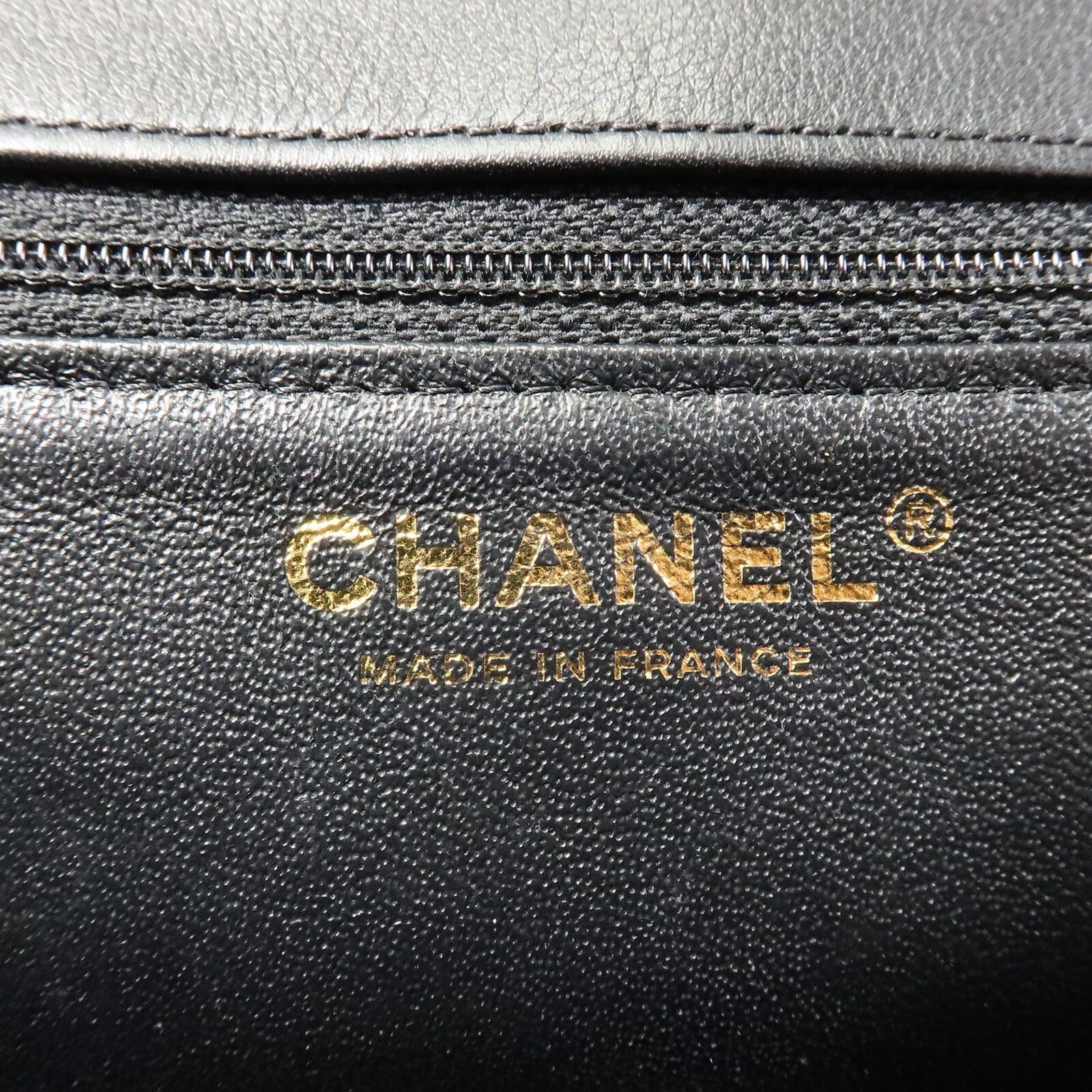 CHANEL 牛皮皮革Top Handle Flap鏈帶手挽肩背兩用袋